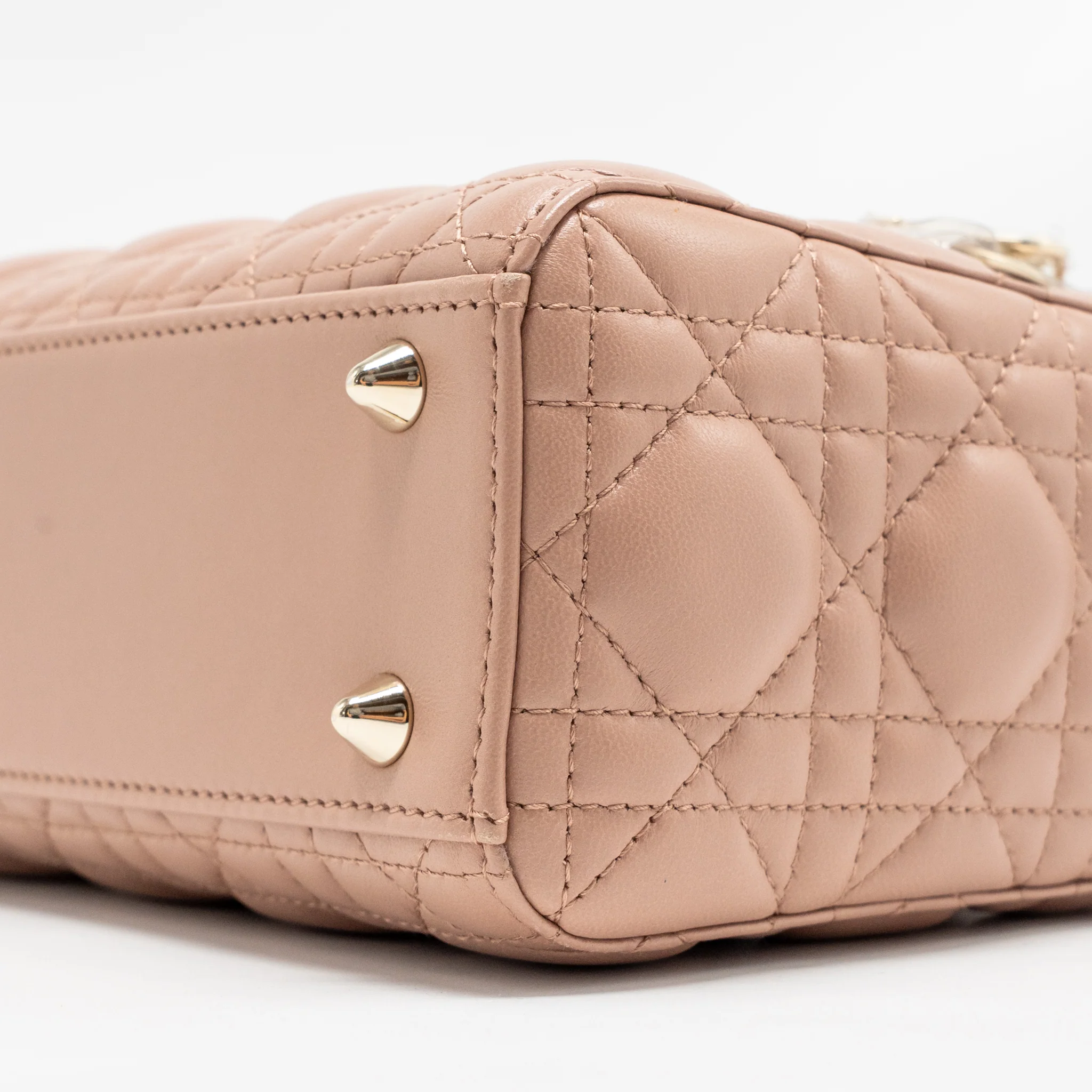 Dior Small Lady Dior Lambskin Dark Pink LGHW - Image 7