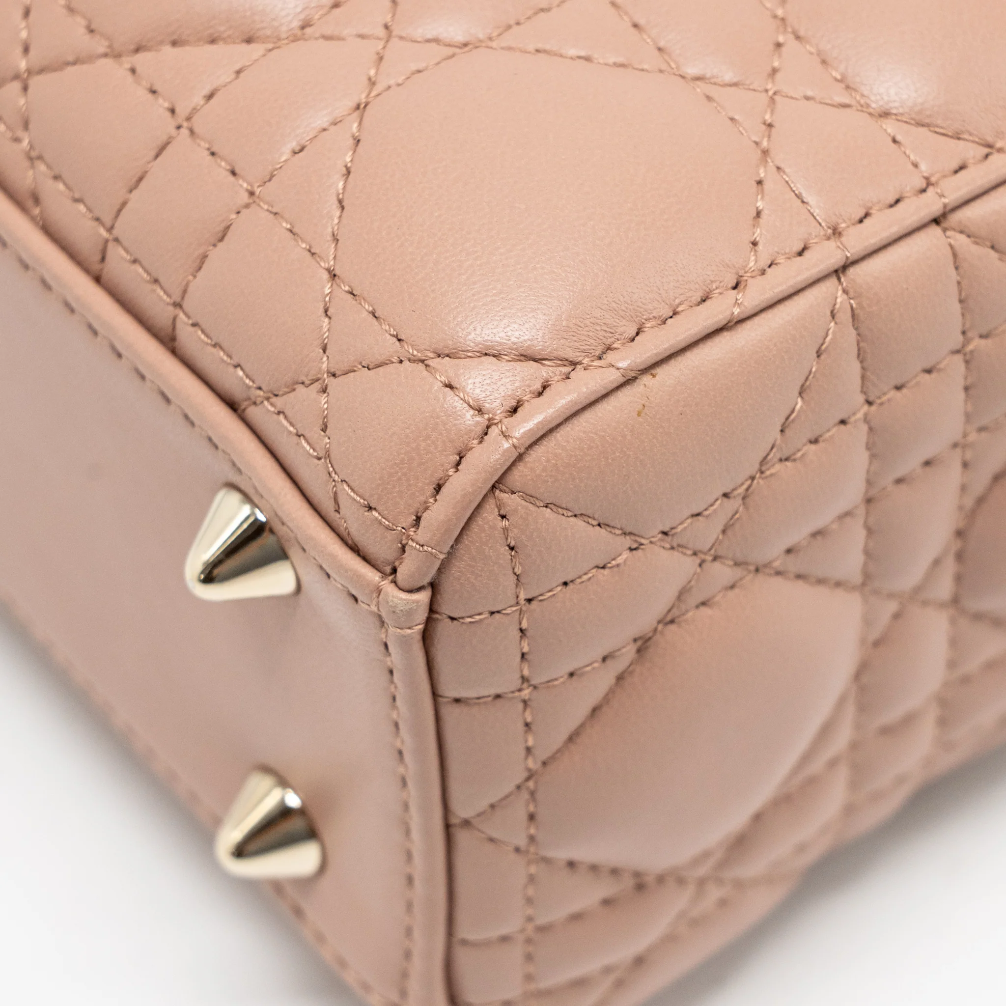 Dior Small Lady Dior Lambskin Dark Pink LGHW - Image 9
