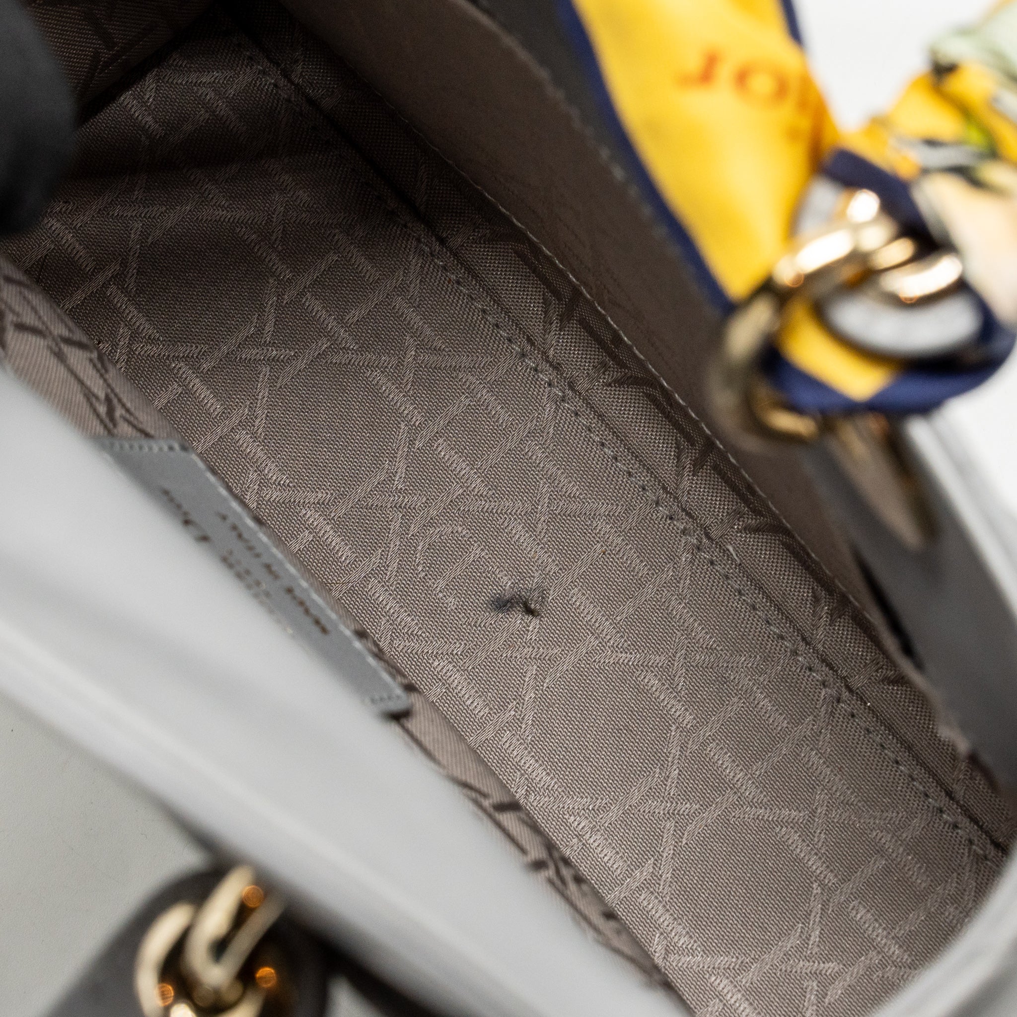 Dior Small Lady Dior My ABCDior Bag Cannage Lambskin Grey LGHW - Image 13