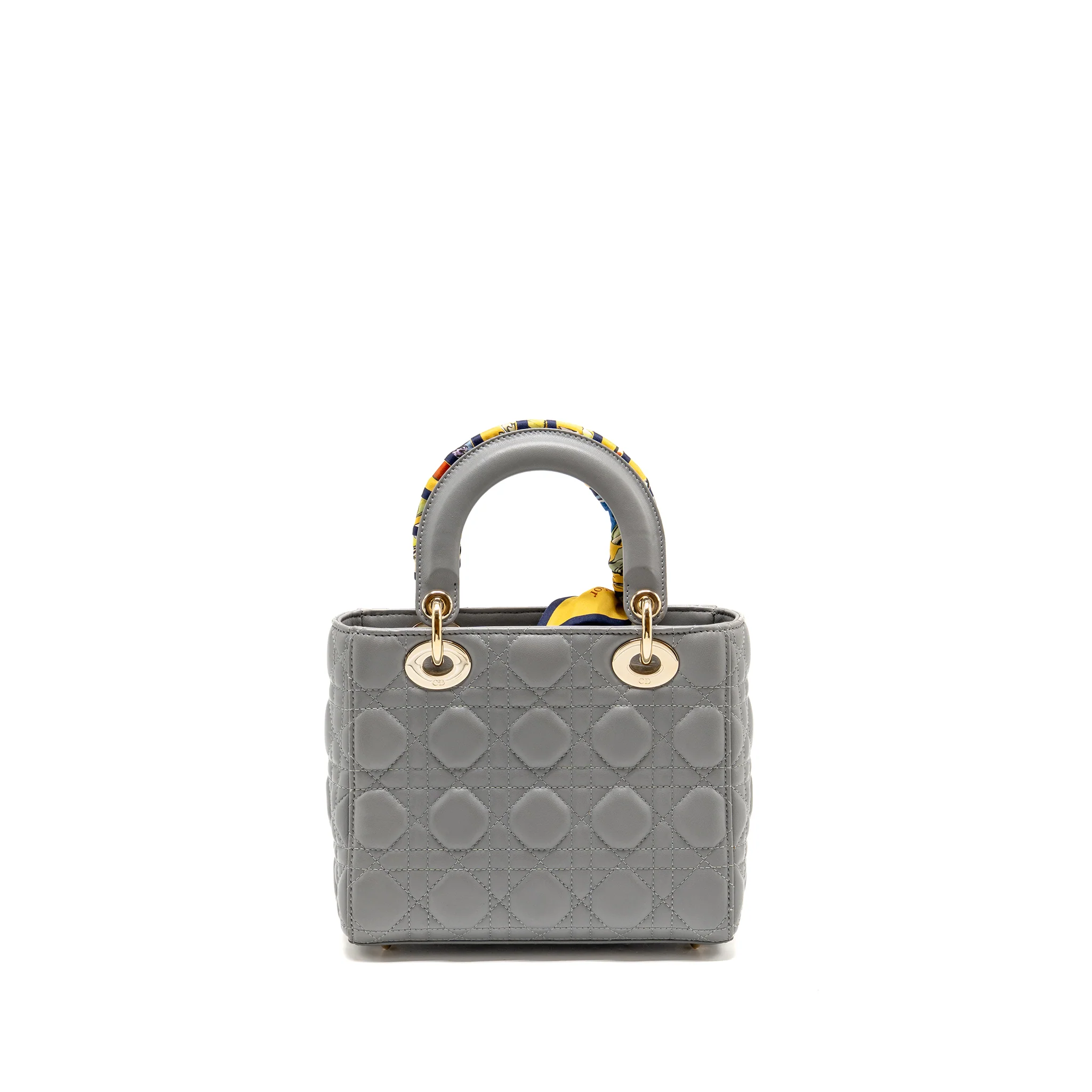 Dior Small Lady Dior My ABCDior Bag Cannage Lambskin Grey LGHW - Image 2