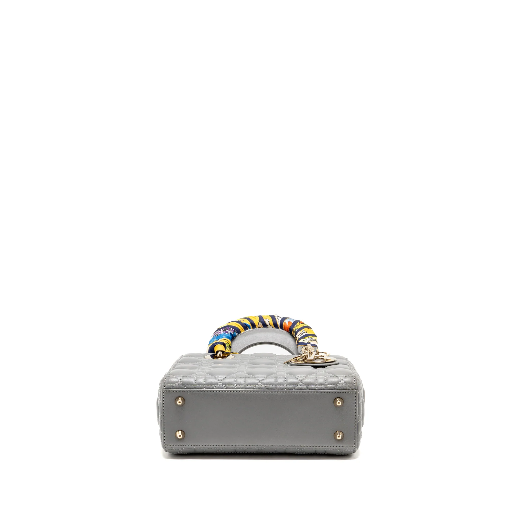 Dior Small Lady Dior My ABCDior Bag Cannage Lambskin Grey LGHW - Image 6
