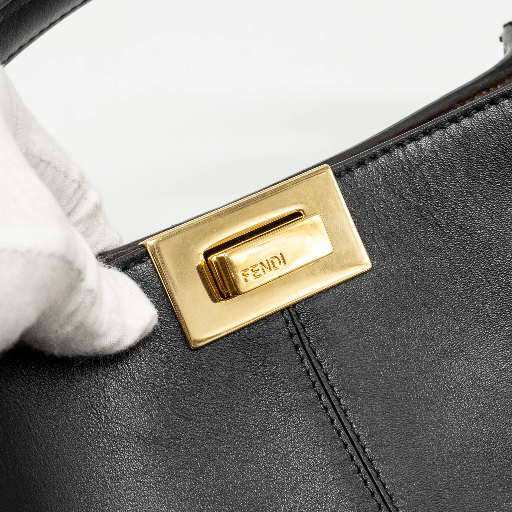 Fendi Peekaboo X-Lite Medium Calfskin Black GHW - Image 12