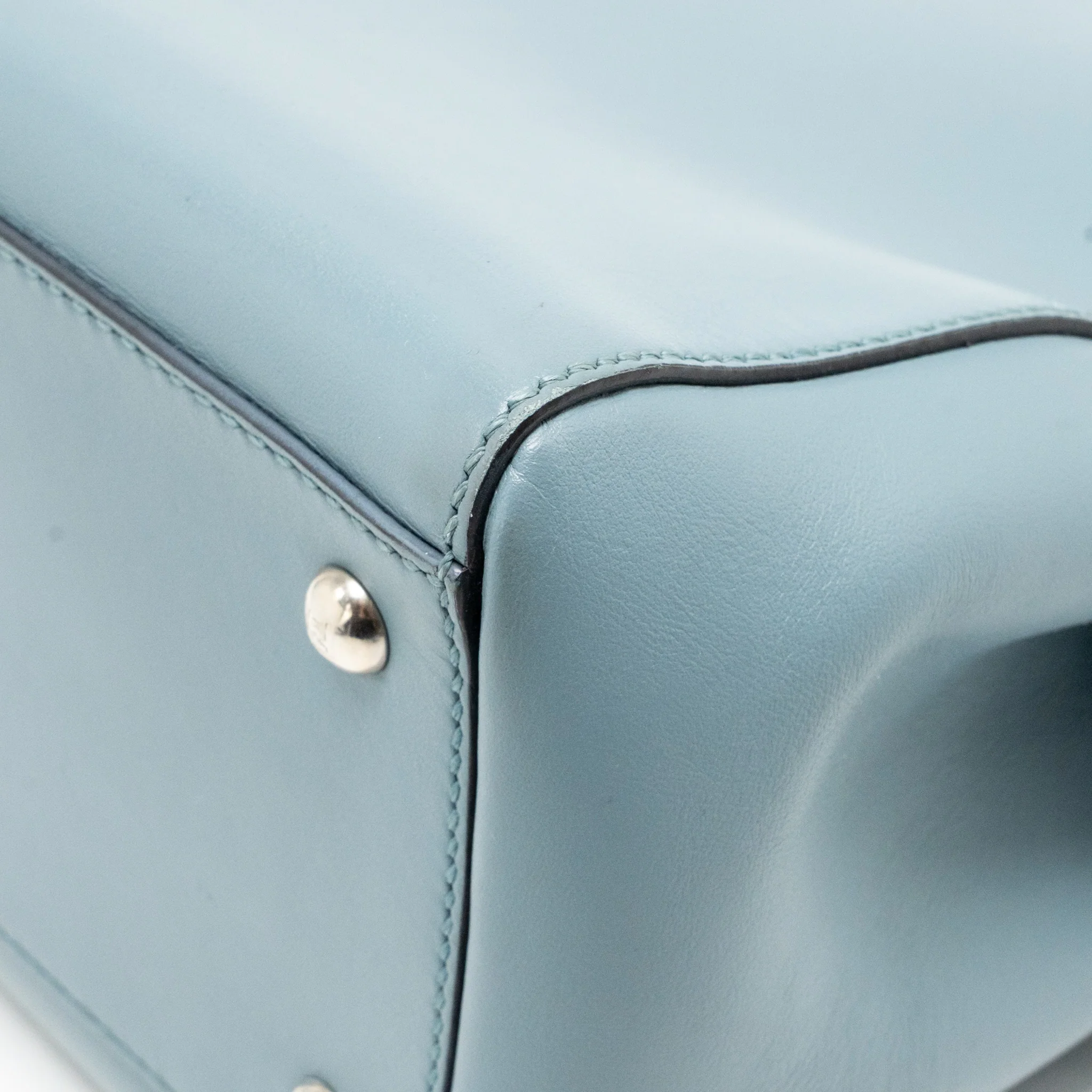 Fendi Dotcom bag calfskin blue SHW - Image 10