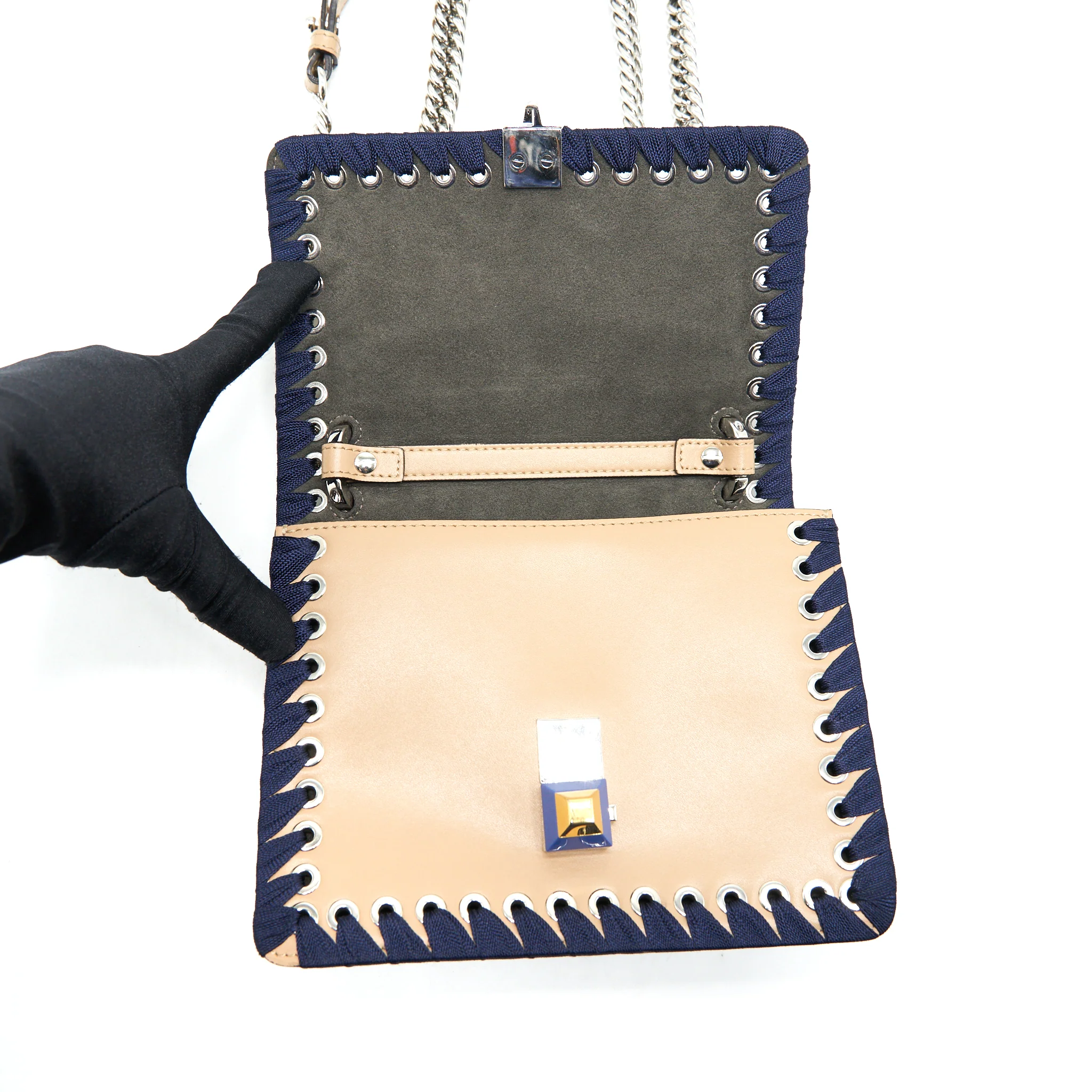 Fendi Kan i Dark beige / Navy with SHW - Image 10