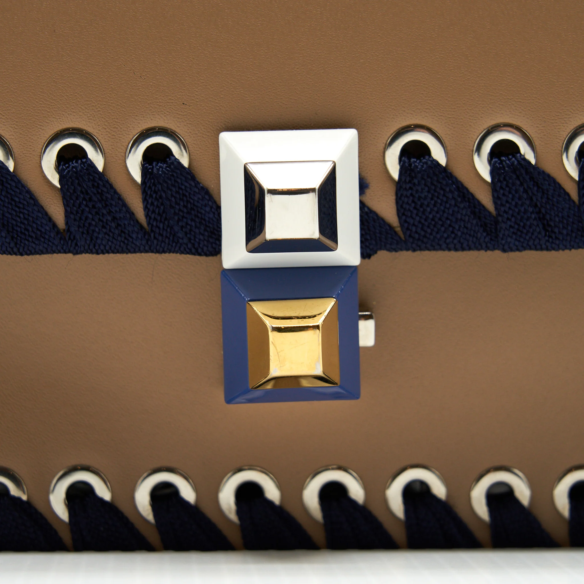 Fendi Kan i Dark beige / Navy with SHW - Image 7