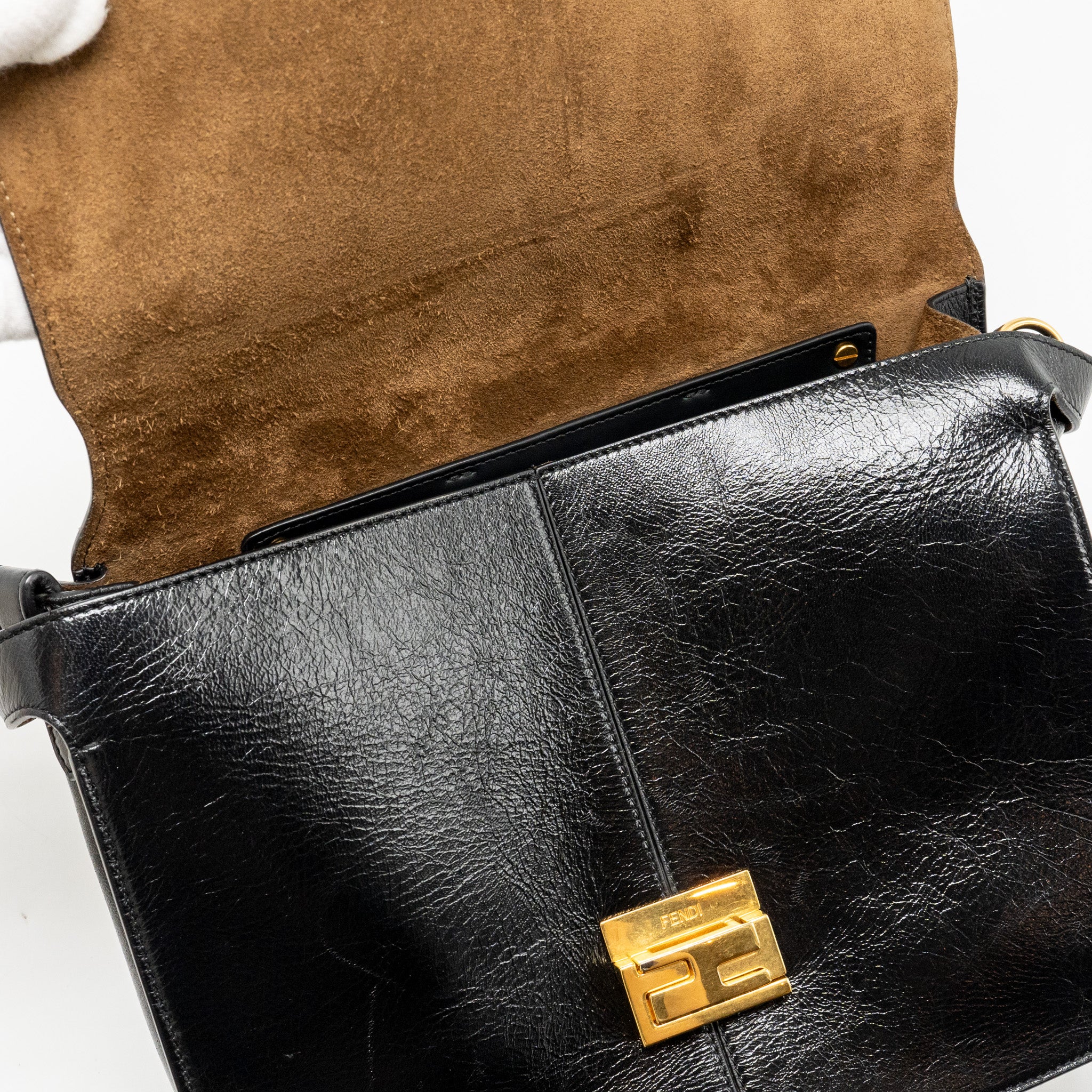 Fendi Kan U Shoulder Bag Leather Black GHW - Image 14