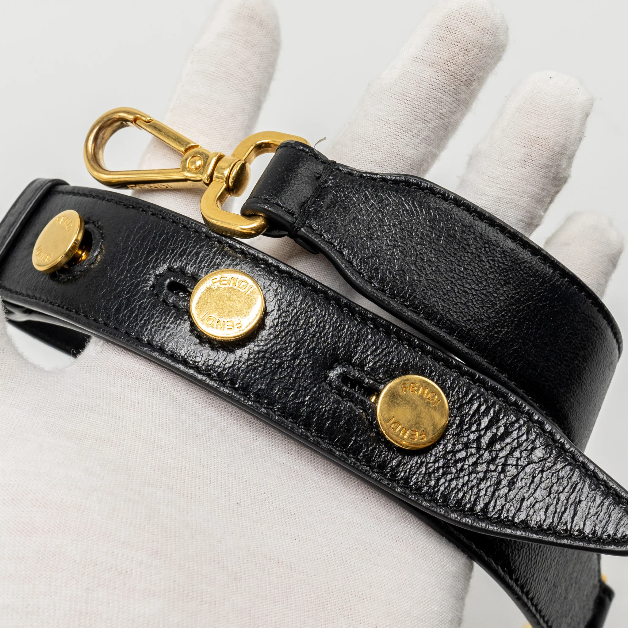Fendi Kan U Shoulder Bag Leather Black GHW - Image 18