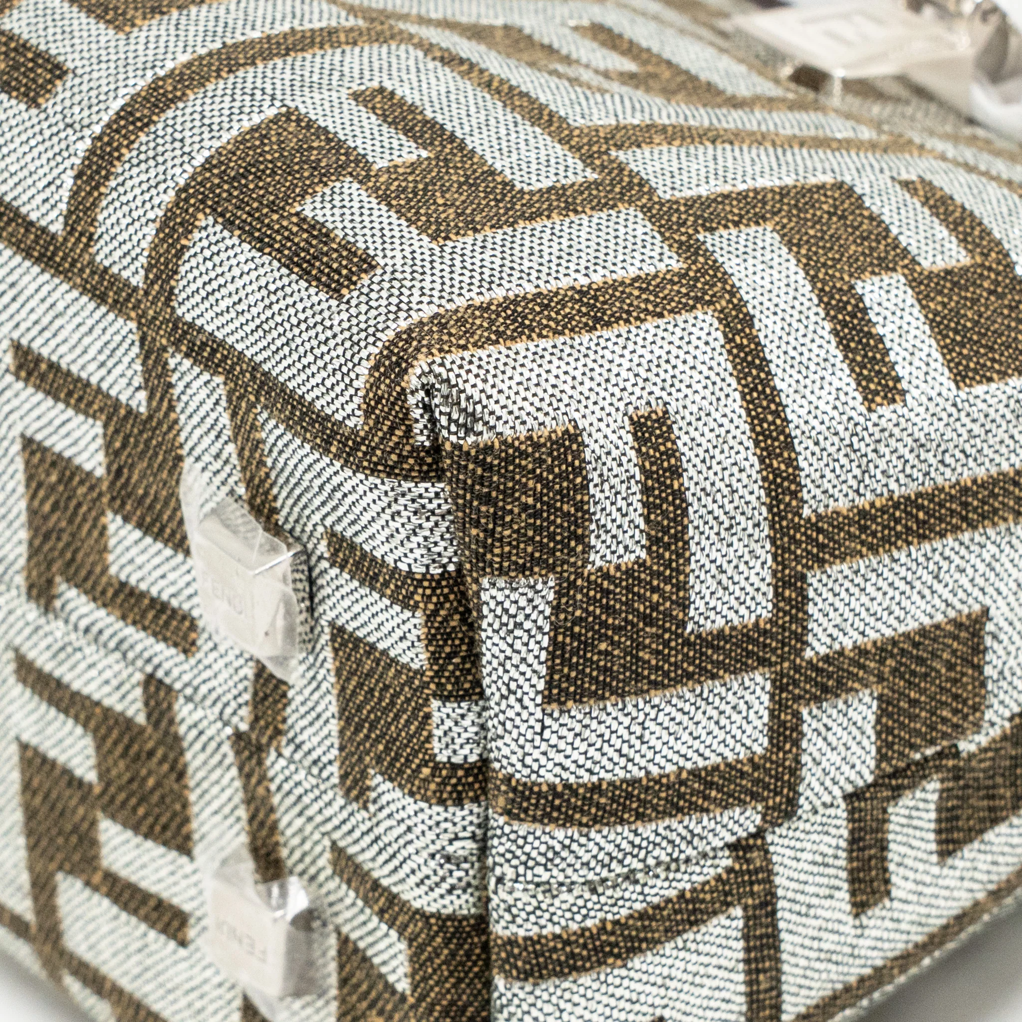 Fendi Mini By the Way with Handle Jacquard FF Canvas/Calfskin Silver/Brown SHW - Image 10