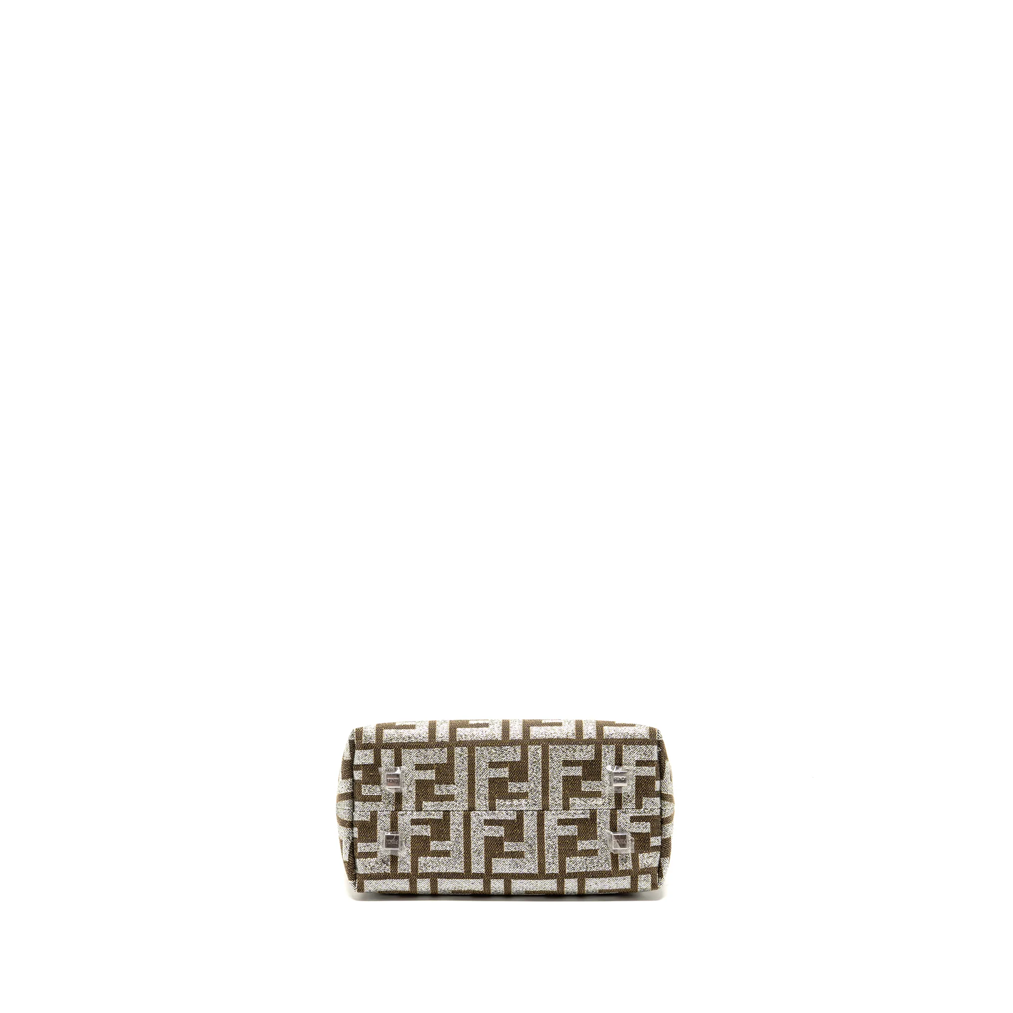 Fendi Mini By the Way with Handle Jacquard FF Canvas/Calfskin Silver/Brown SHW - Image 6