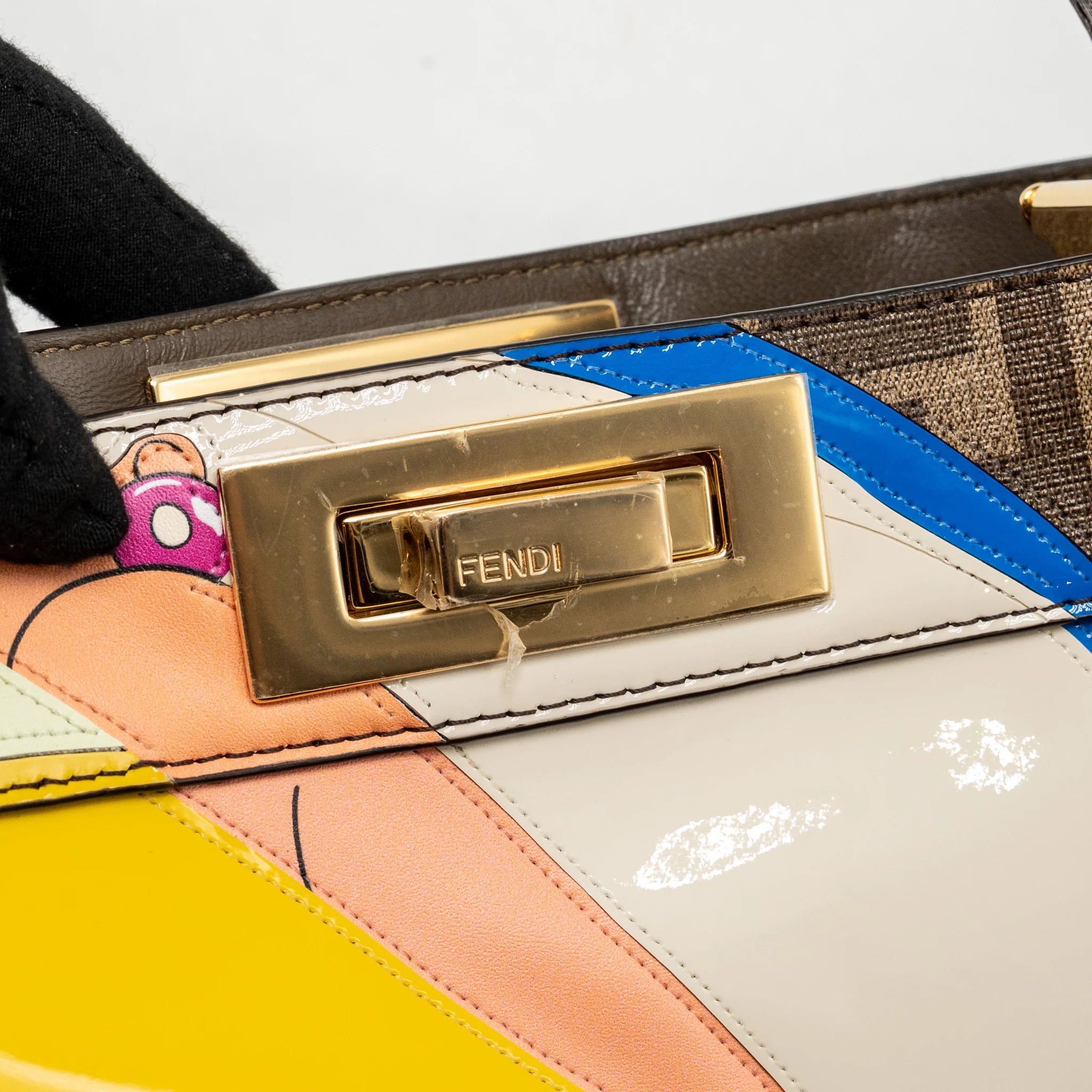 Fendi Peekaboo ISeeU Antonio Lopez Zucca coated canvas multicolour GHW - Image 14