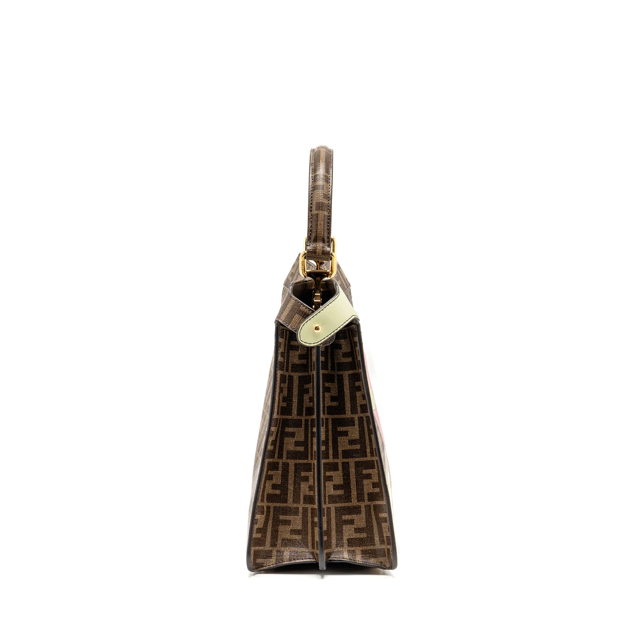 Fendi Peekaboo ISeeU Antonio Lopez Zucca coated canvas multicolour GHW - Image 4