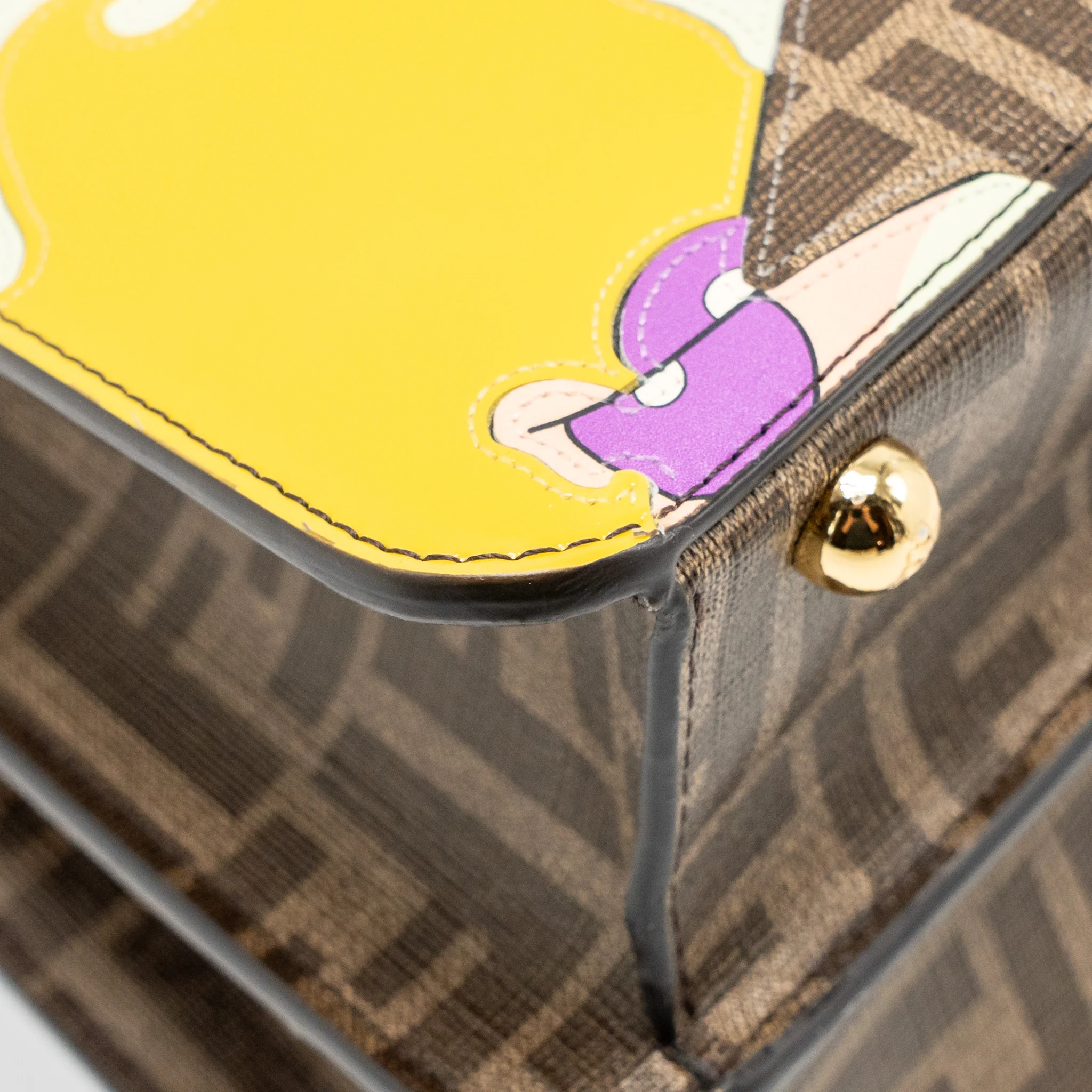 Fendi Peekaboo ISeeU Antonio Lopez Zucca coated canvas multicolour GHW - Image 8