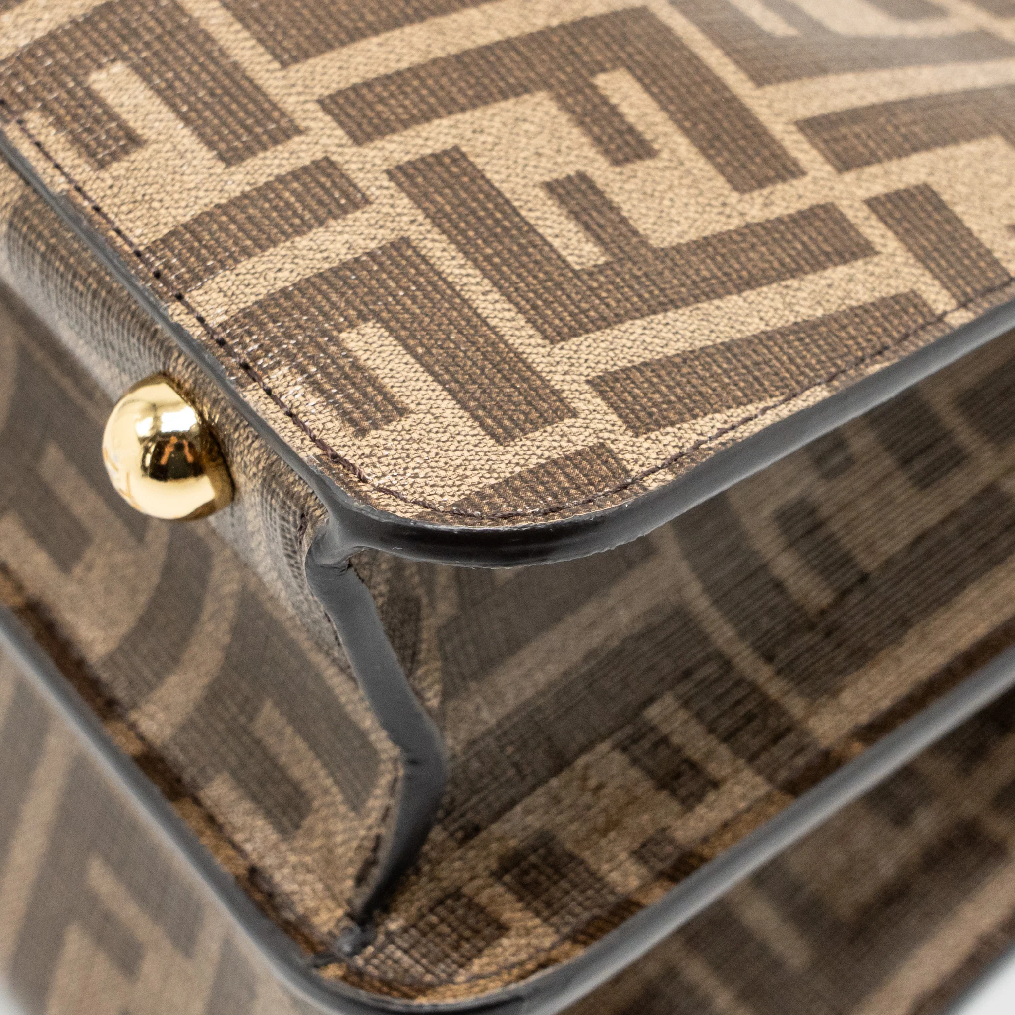 Fendi Peekaboo ISeeU Antonio Lopez Zucca coated canvas multicolour GHW - Image 9