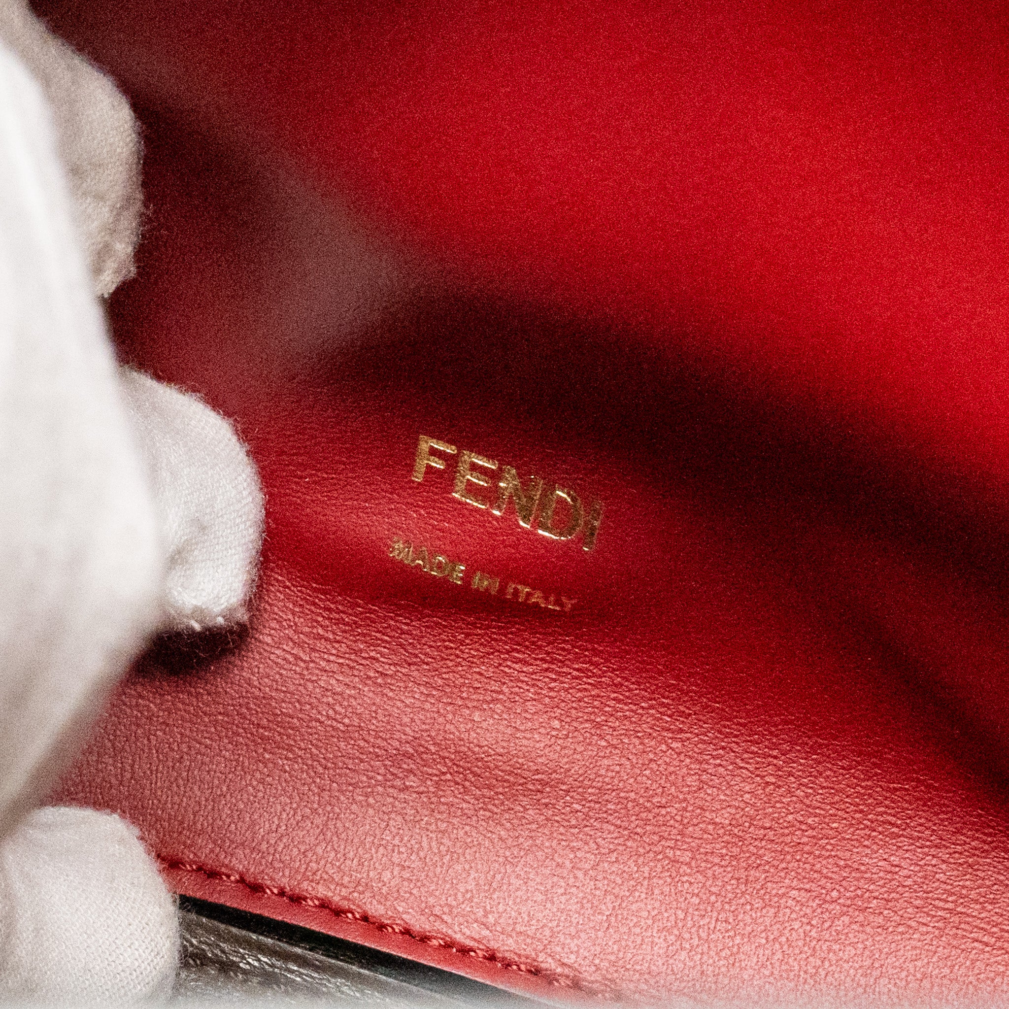 Fendi Peekaboo X-Lite Medium Calfskin Black GHW with Flowerland Strap - Image 17