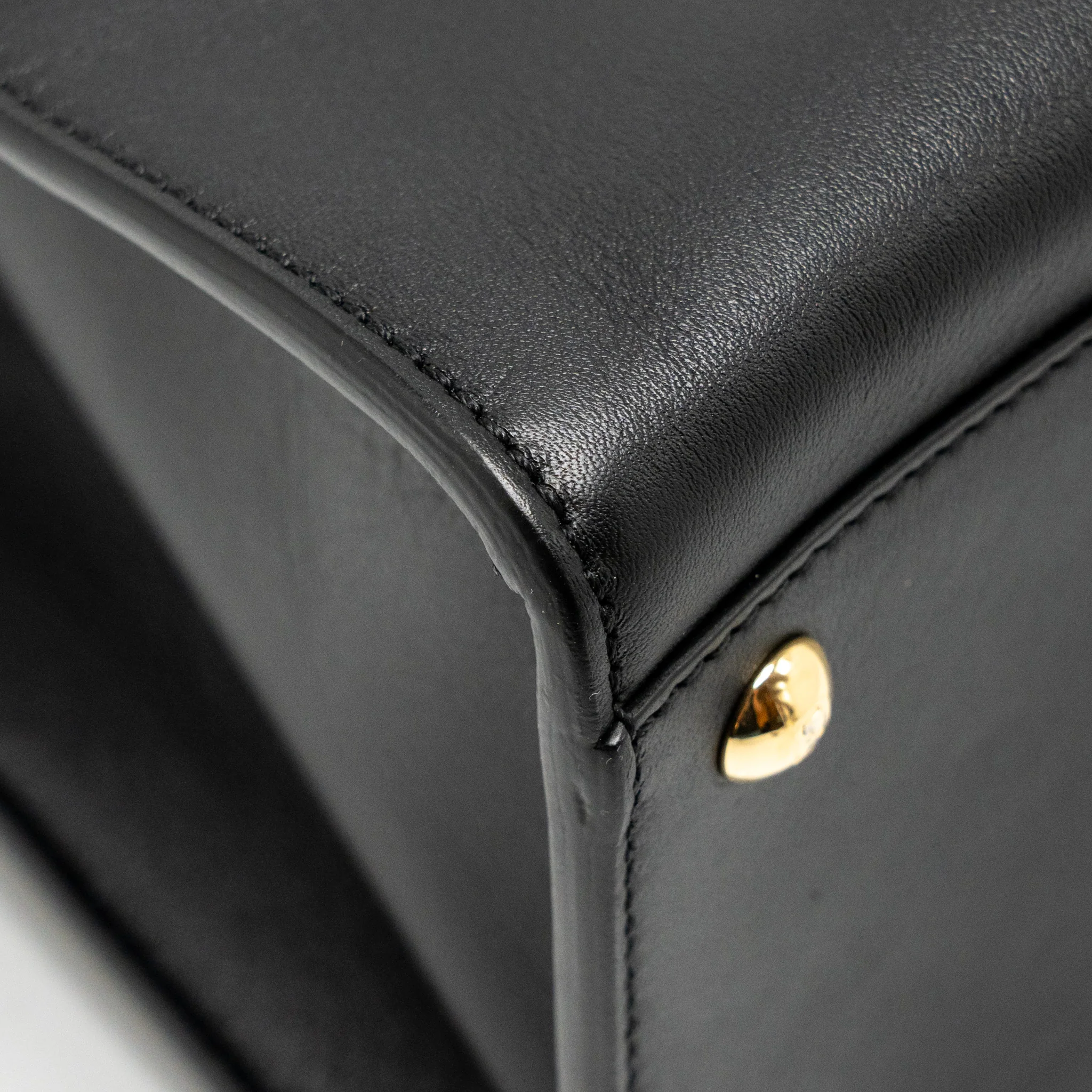 Fendi Peekaboo X-Lite Medium Calfskin Black GHW with Flowerland Strap - Image 9