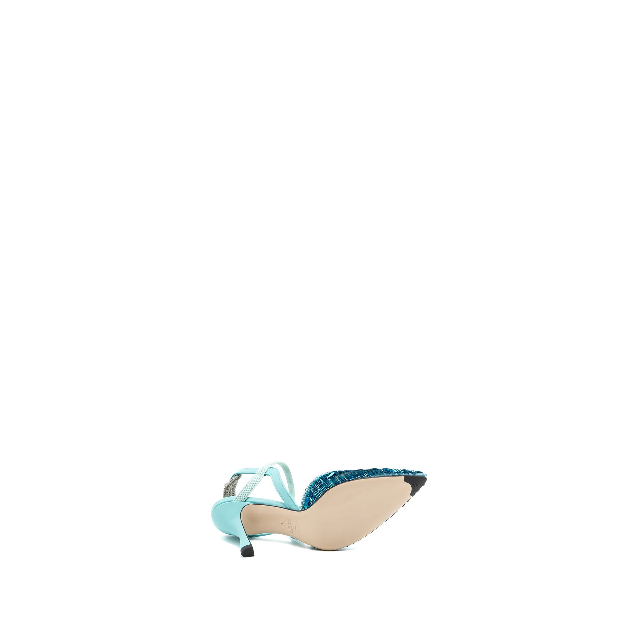 Fendi size 35 colibri lite sandal sequin blue - Image 6