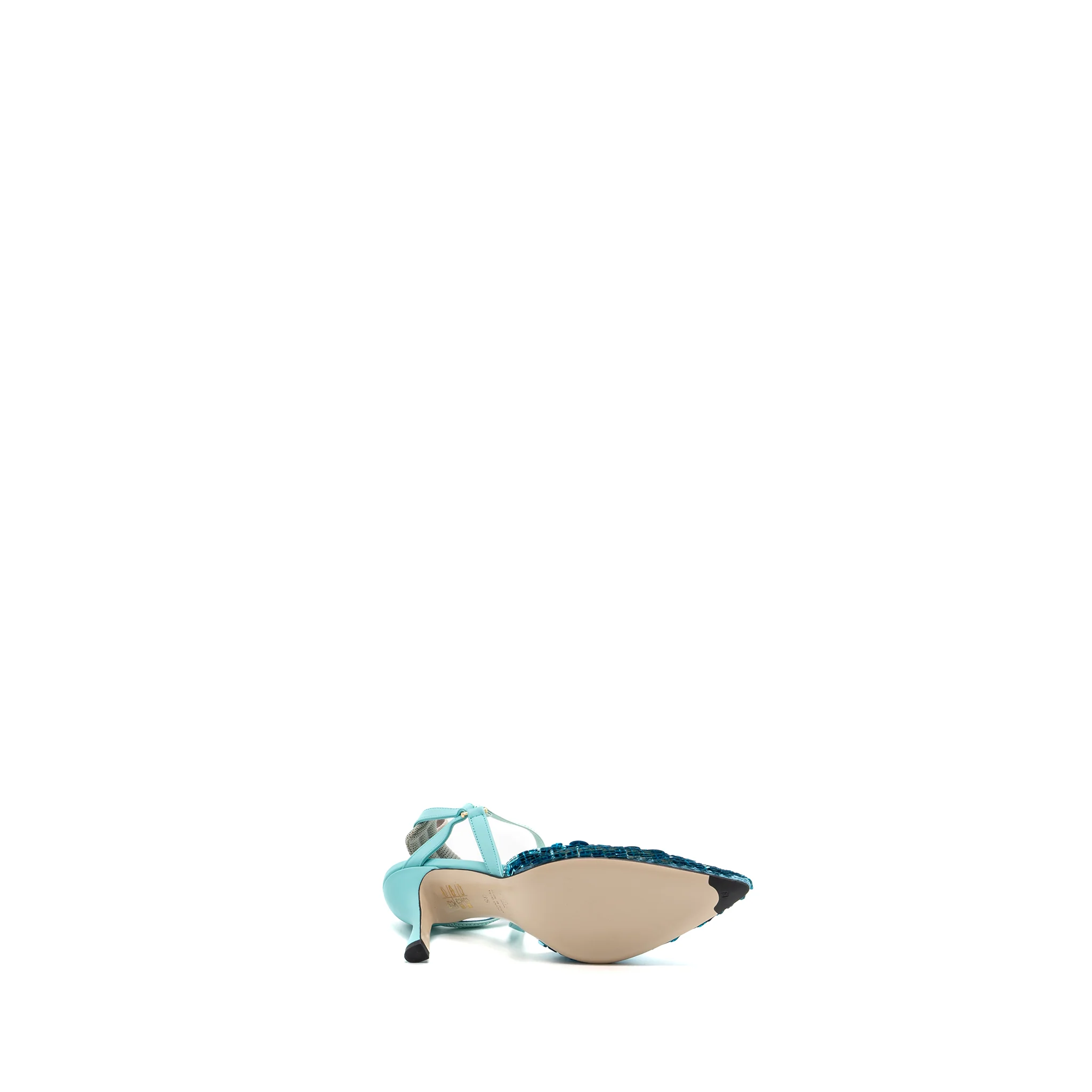 Fendi size 35 colibri lite sandal sequin blue - Image 7