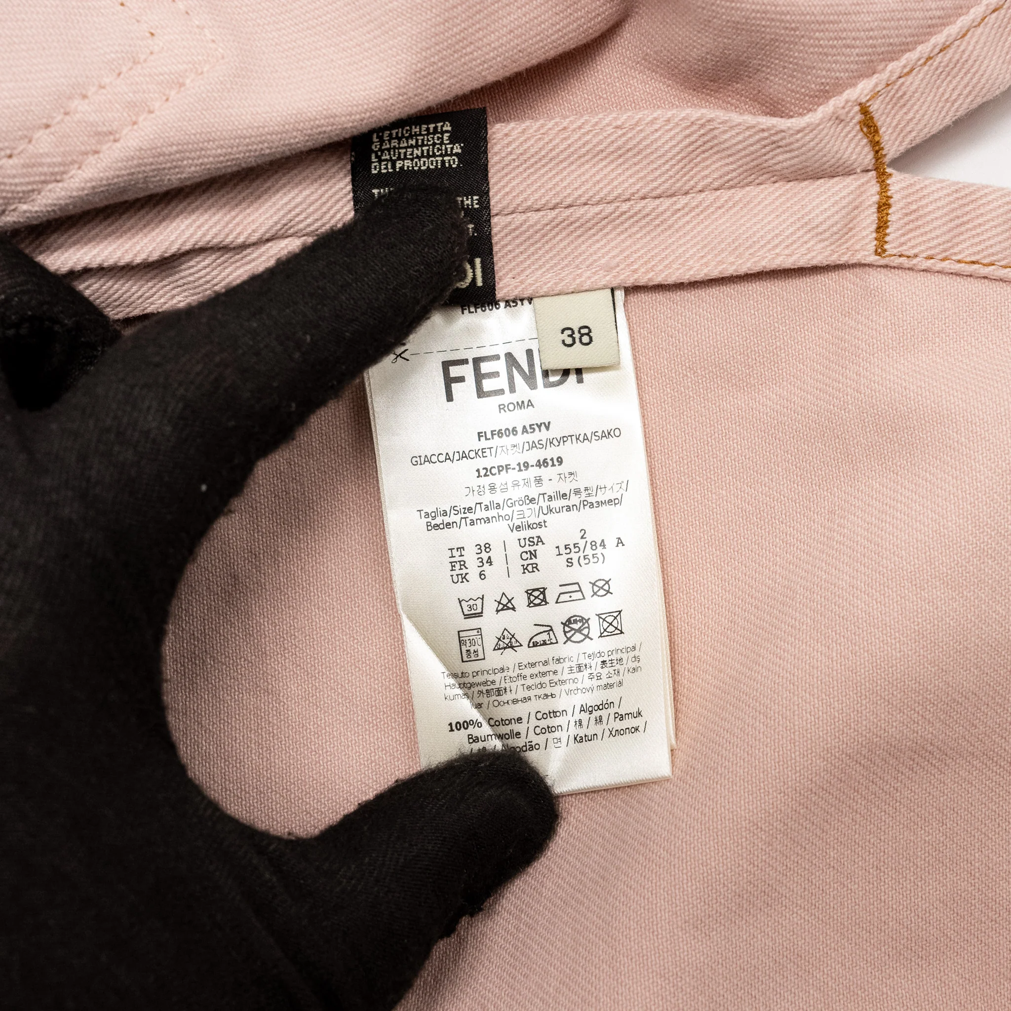 Fendi Size 38 Denim Jacket and Skirt Cotton/Calfskin Pink - Image 16