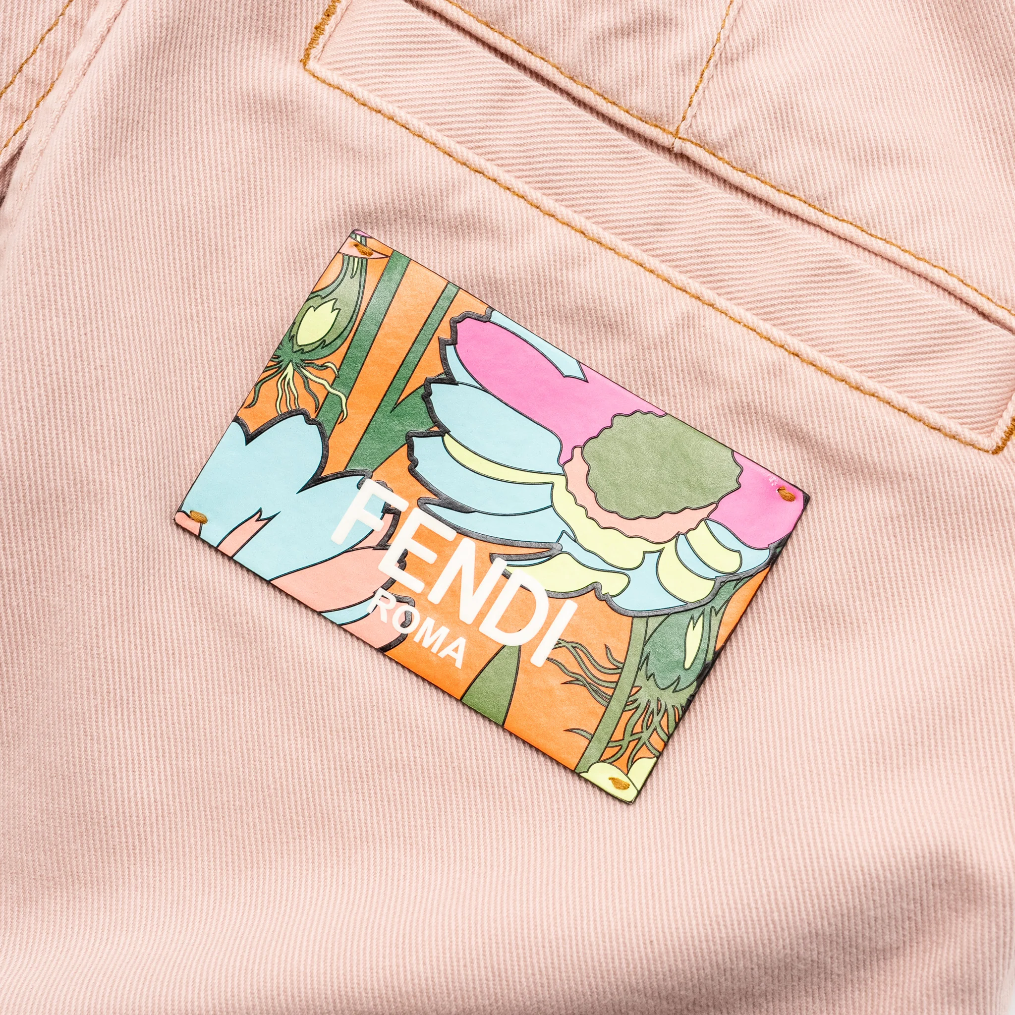 Fendi Size 38 Denim Jacket and Skirt Cotton/Calfskin Pink - Image 8