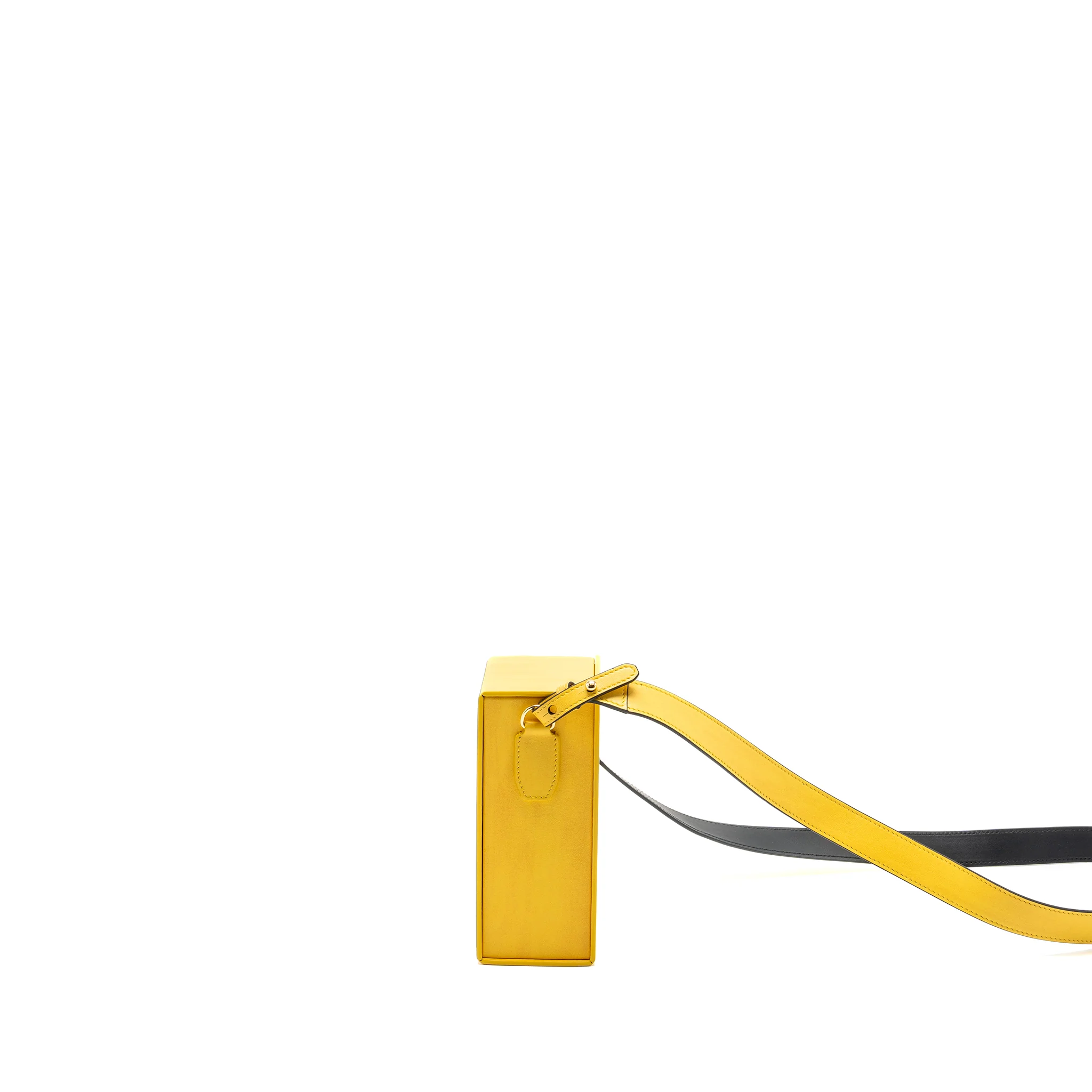Fendi Vertical box bag calfskin yellow GHW - Image 4