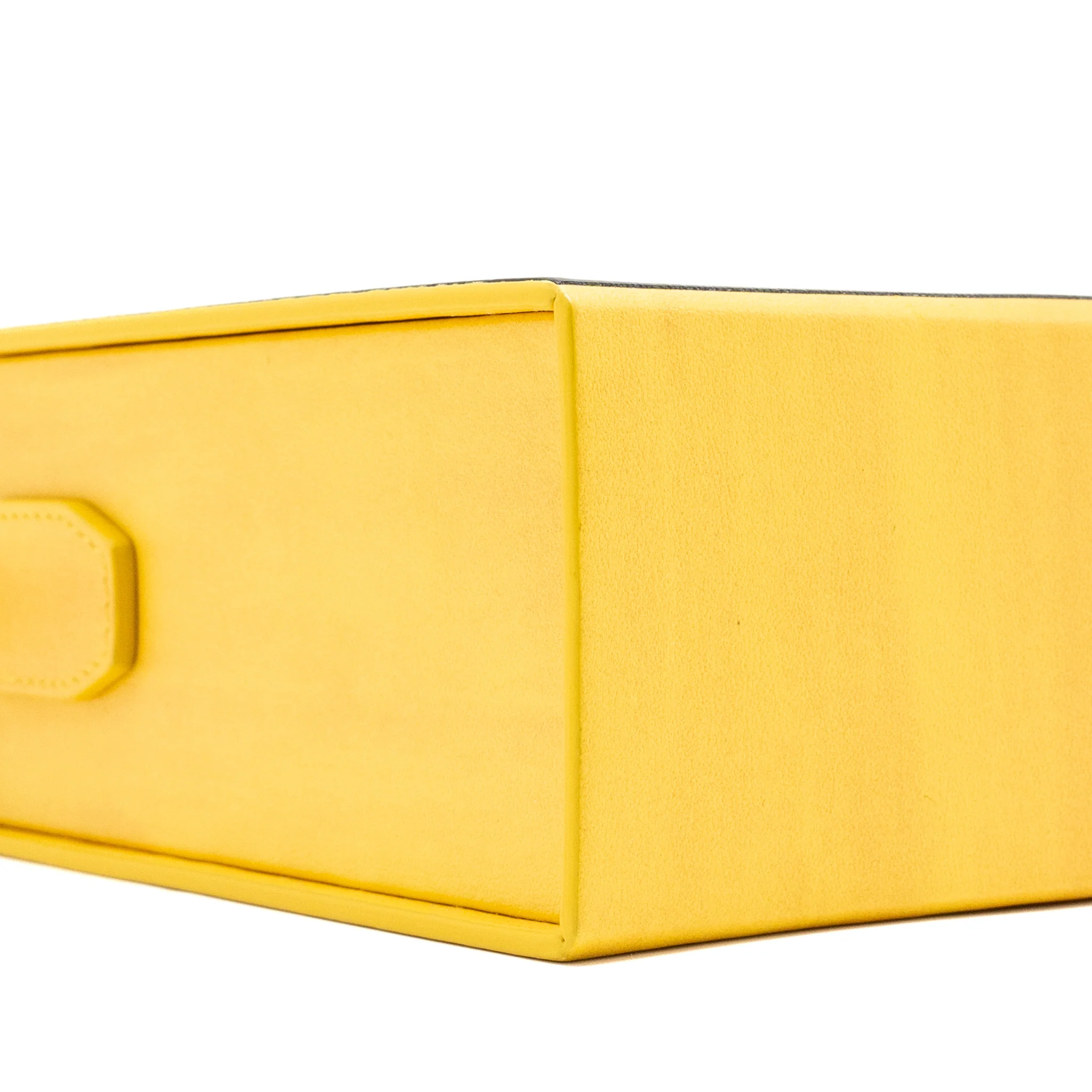 Fendi Vertical box bag calfskin yellow GHW - Image 6