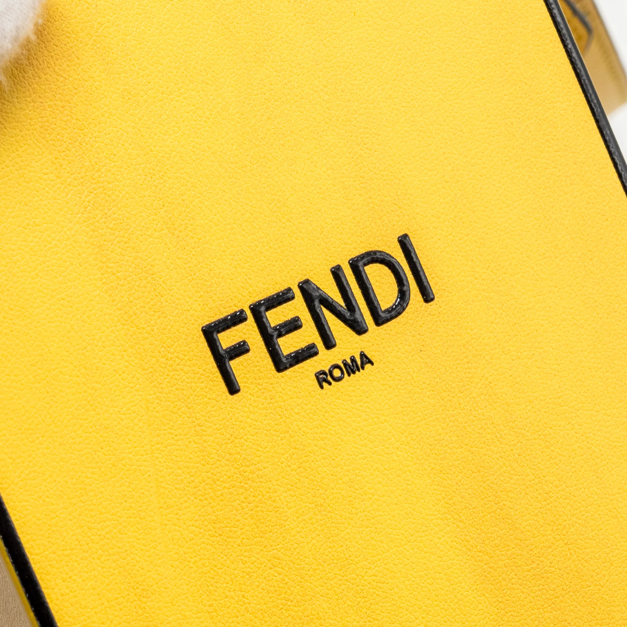 Fendi Vertical box bag calfskin yellow GHW - Image 8