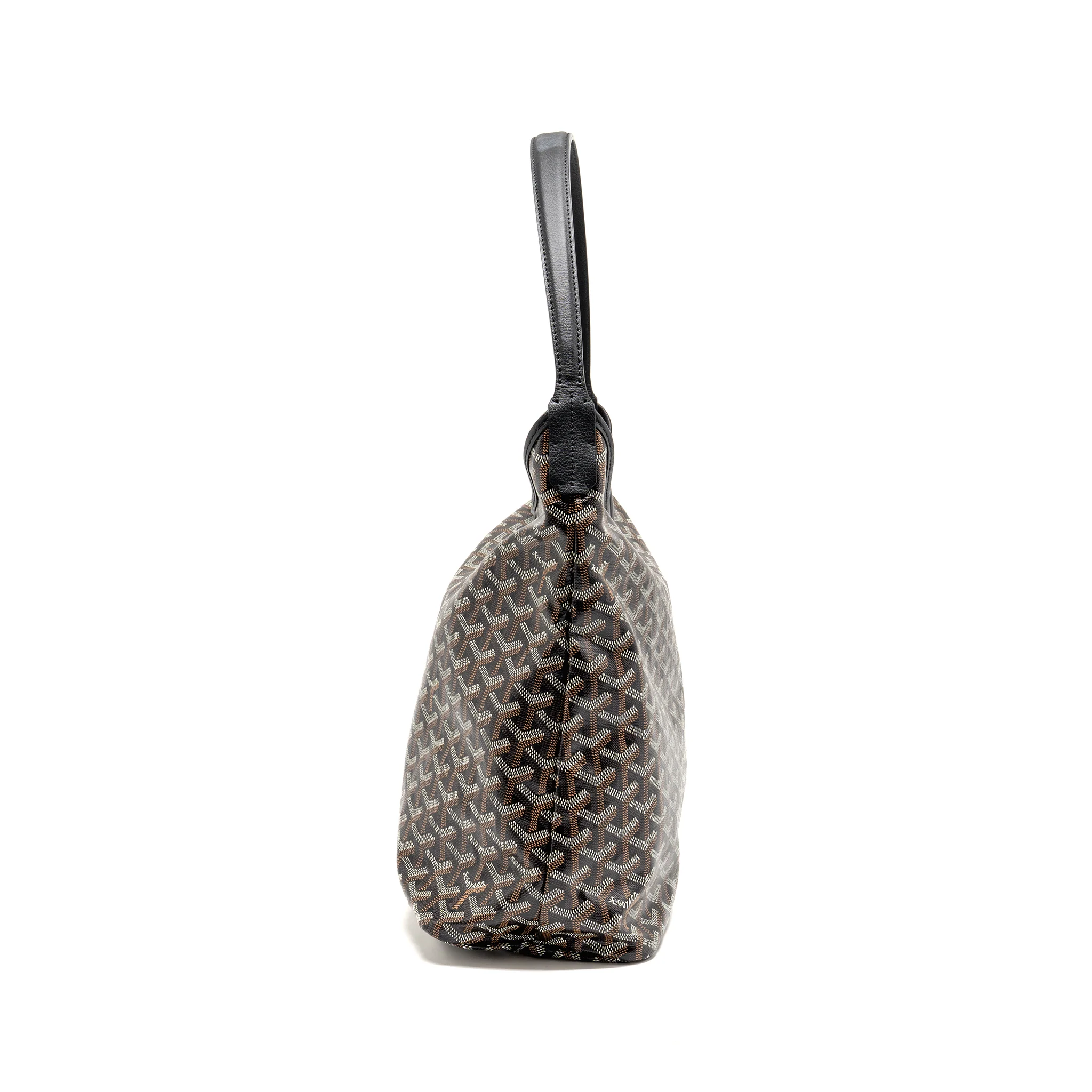 Goyard Boheme Hobo Bag Goyardine Canvas Black SHW - Image 3