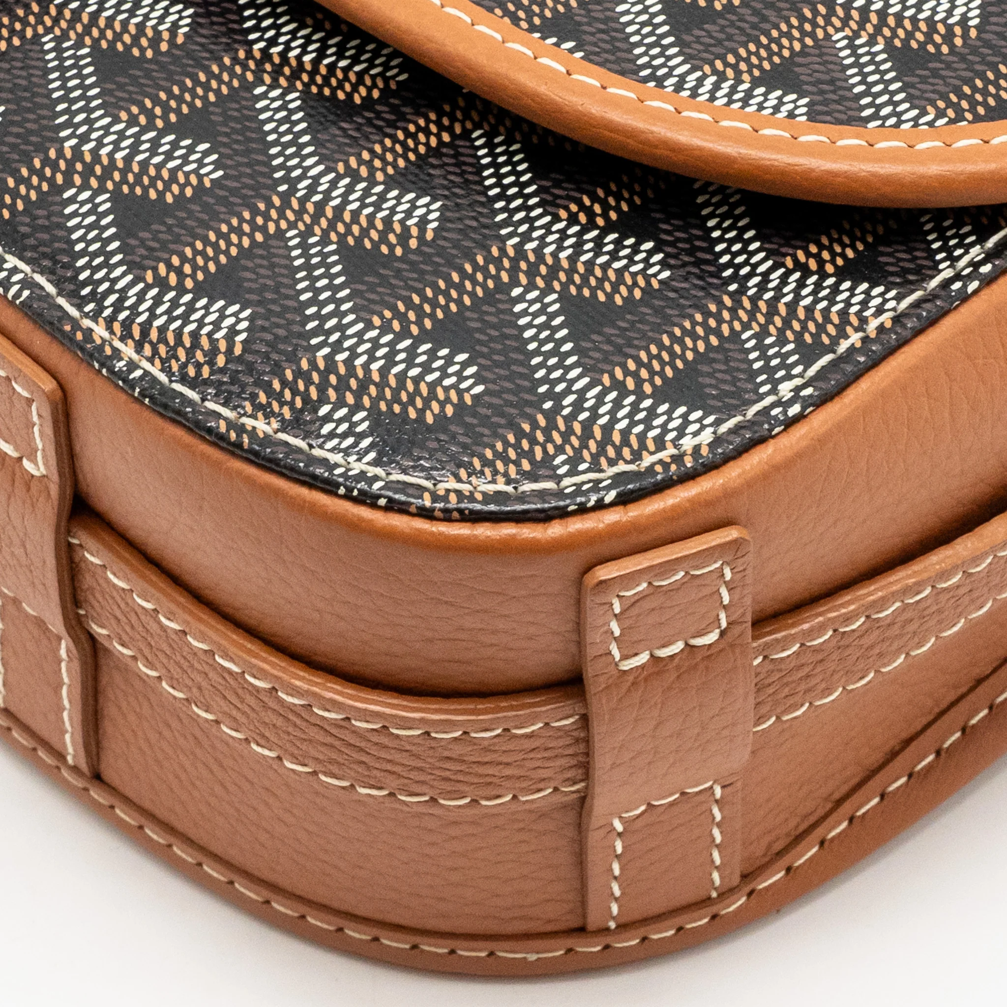 Goyard belvedere pm messenger bag Goyardine canvas/calfskin Tan SHW - Image 10