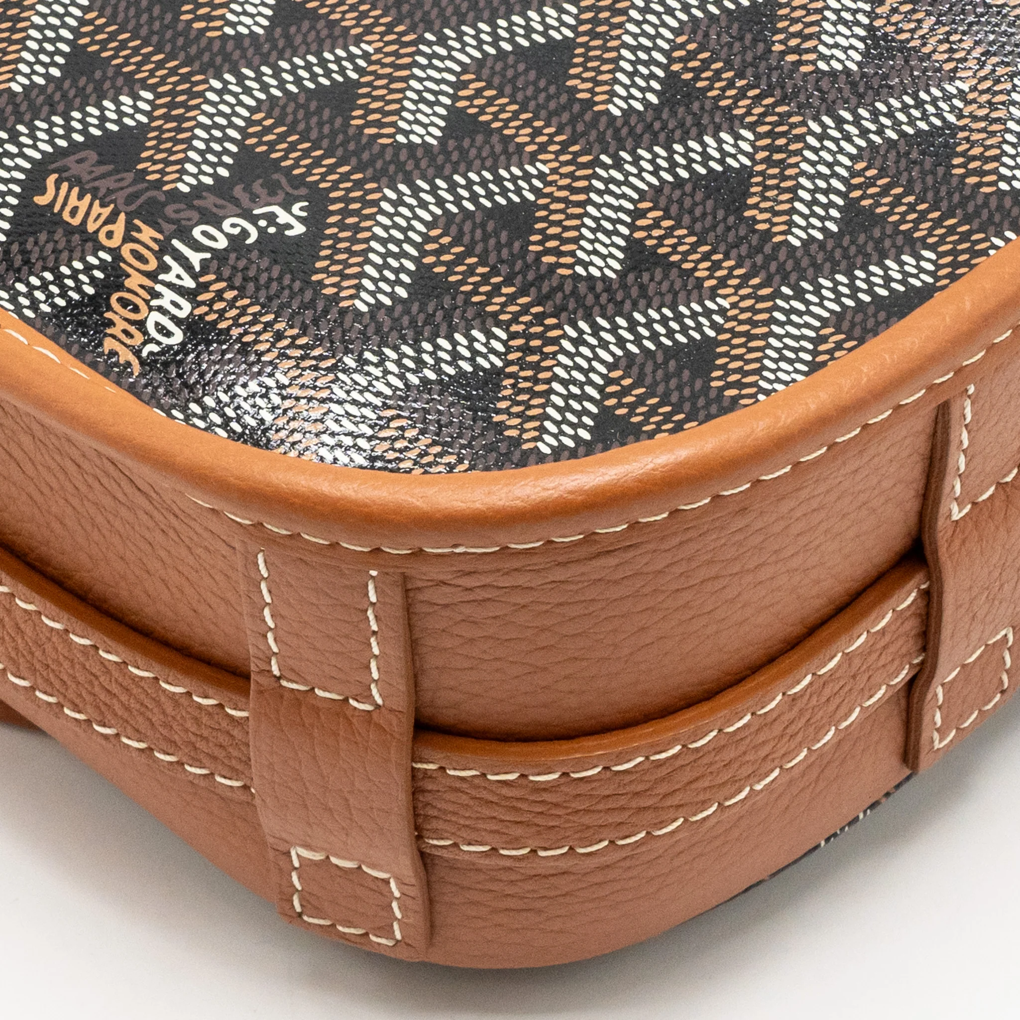 Goyard belvedere pm messenger bag Goyardine canvas/calfskin Tan SHW - Image 11