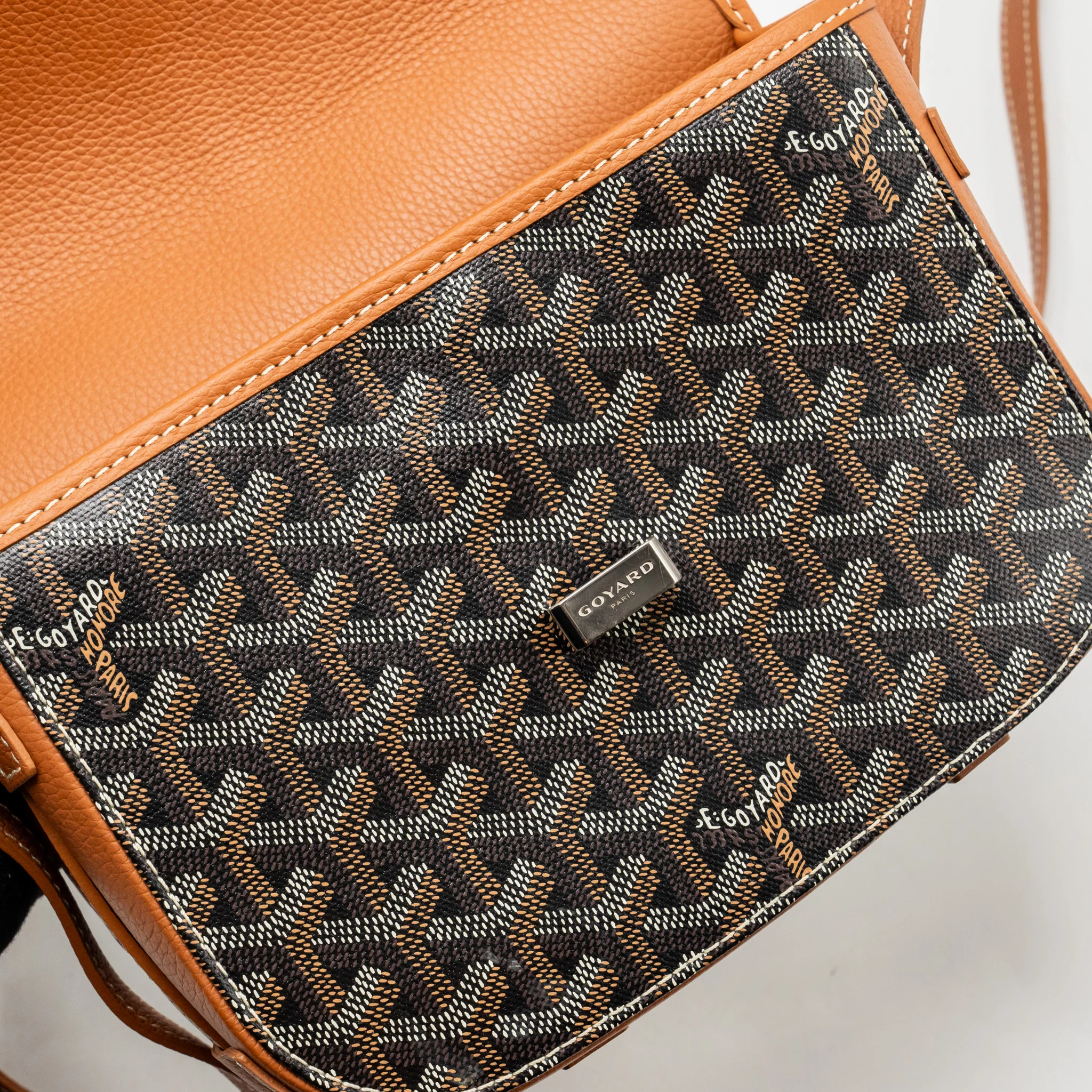 Goyard belvedere pm messenger bag Goyardine canvas/calfskin Tan SHW - Image 15