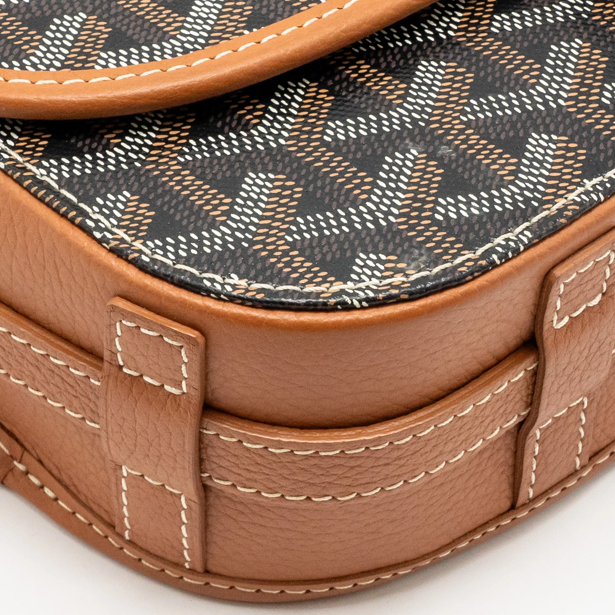 Goyard belvedere pm messenger bag Goyardine canvas/calfskin Tan SHW - Image 9