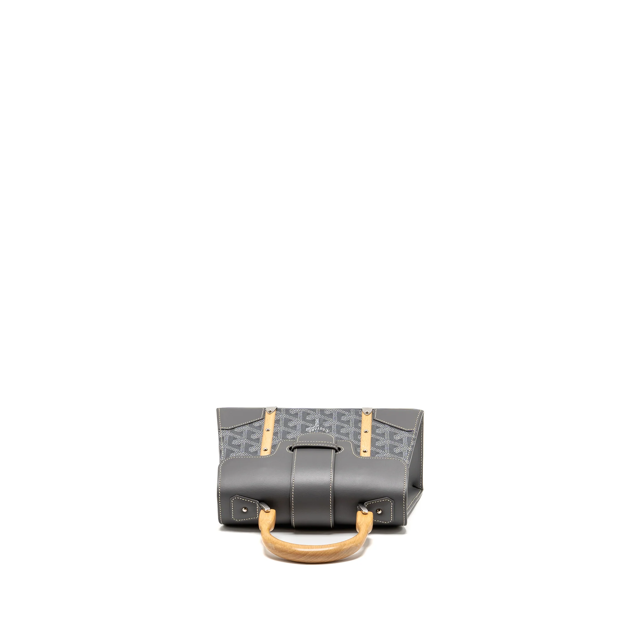 Goyard Saigon Structure Mini Bag Goyardine Canvas/Calfskin Grey SHW - Image 5