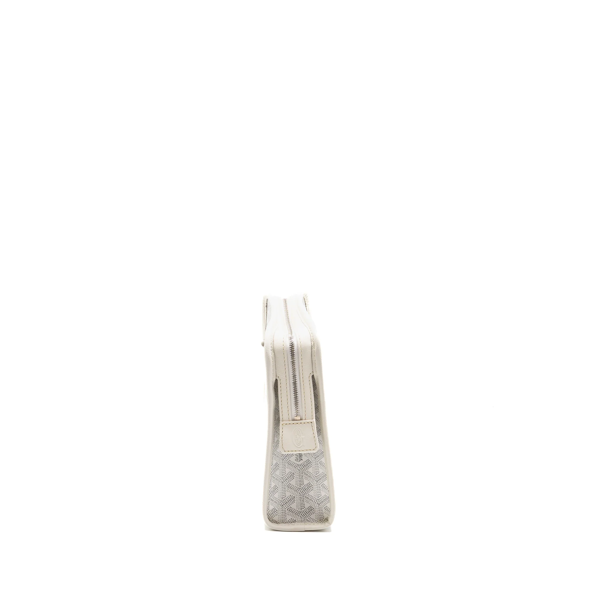 Goyard Jouvence MM Toiletry Bag Goyardine Canvas White SHW - Image 4