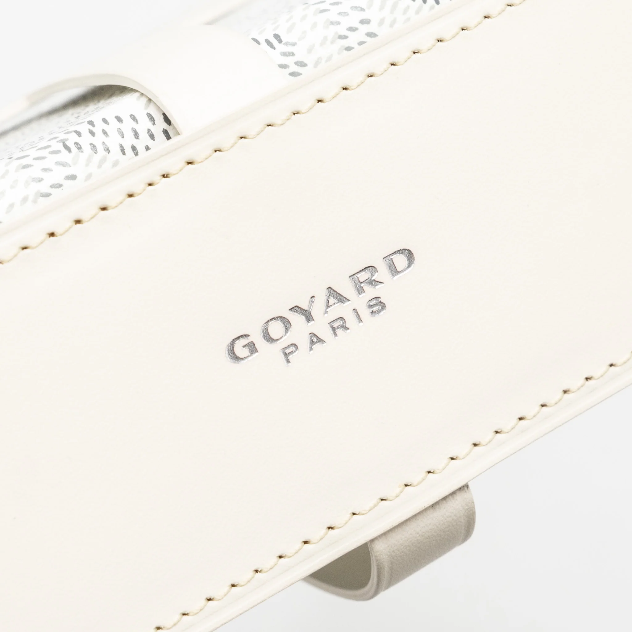 Goyard minaudiere trunk bag goyardine canvas / leather white SHW - Image 13