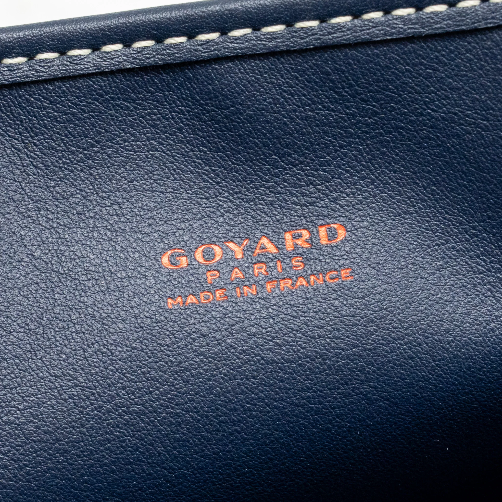 Goyard Mini Anjou Tote Bag Goyardine Canvas/Calfskin Bleu Marine SHW - Image 13