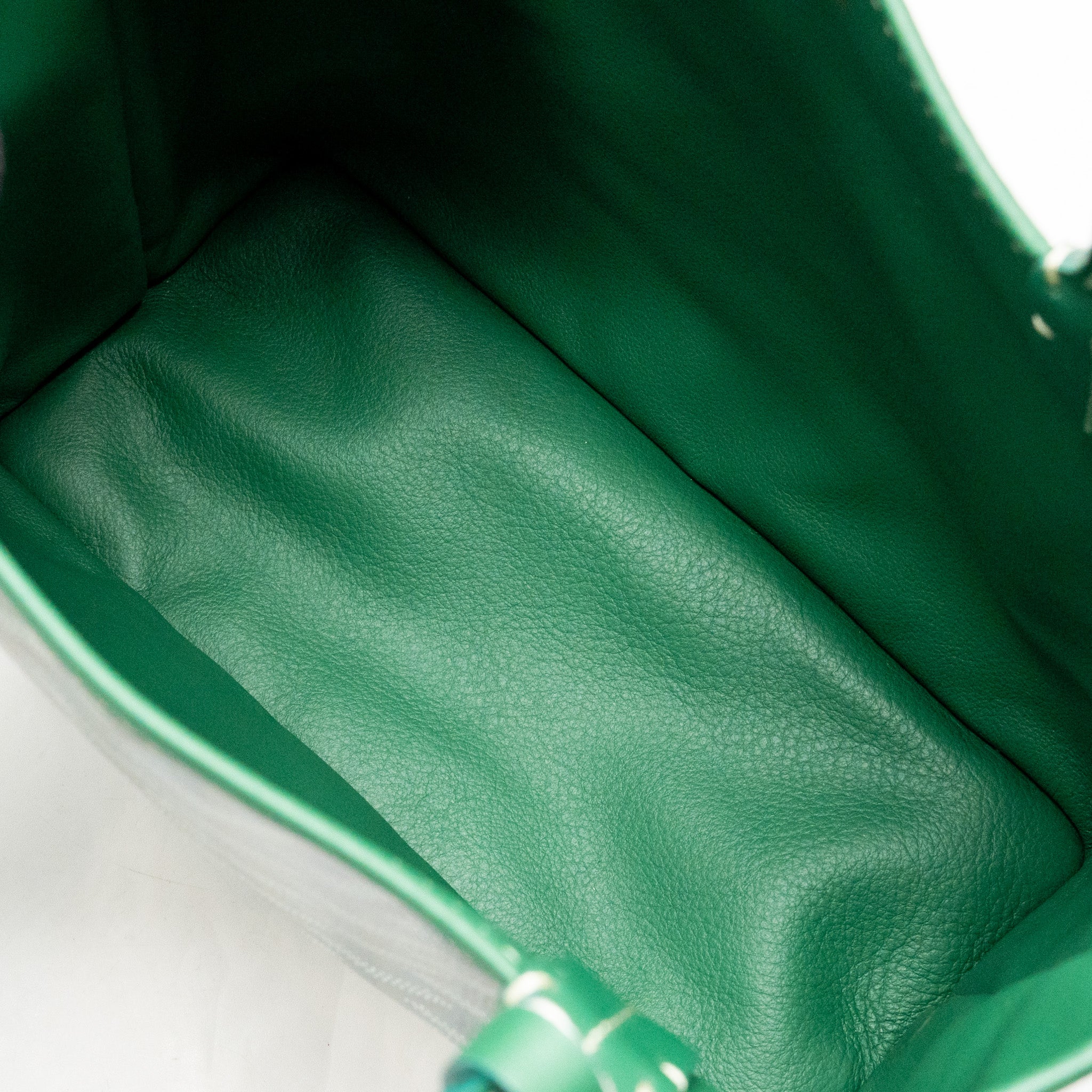 Goyard Mini Anjou Tote Goyardine Canvas/Calfskin Green SHW - Image 12