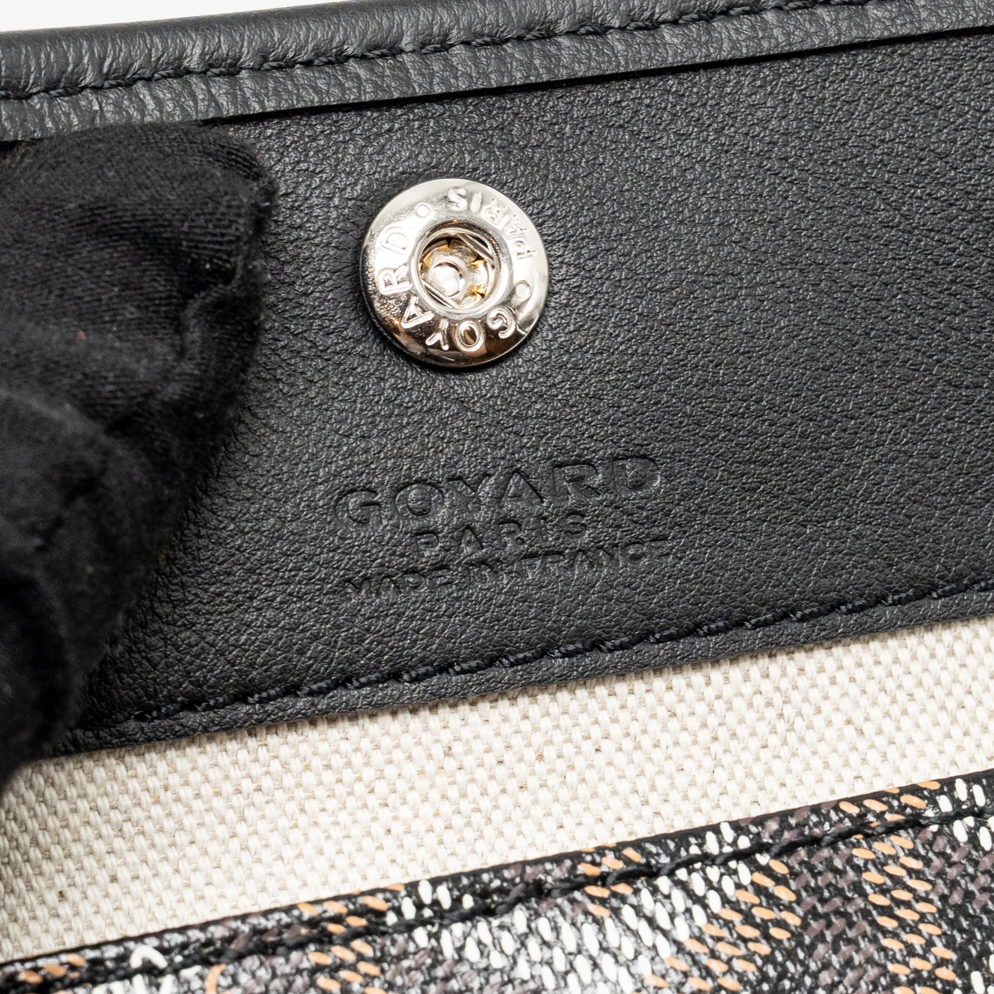 Goyard Mini Anjou tote goyardine canvas / leather black SHW - Image 15