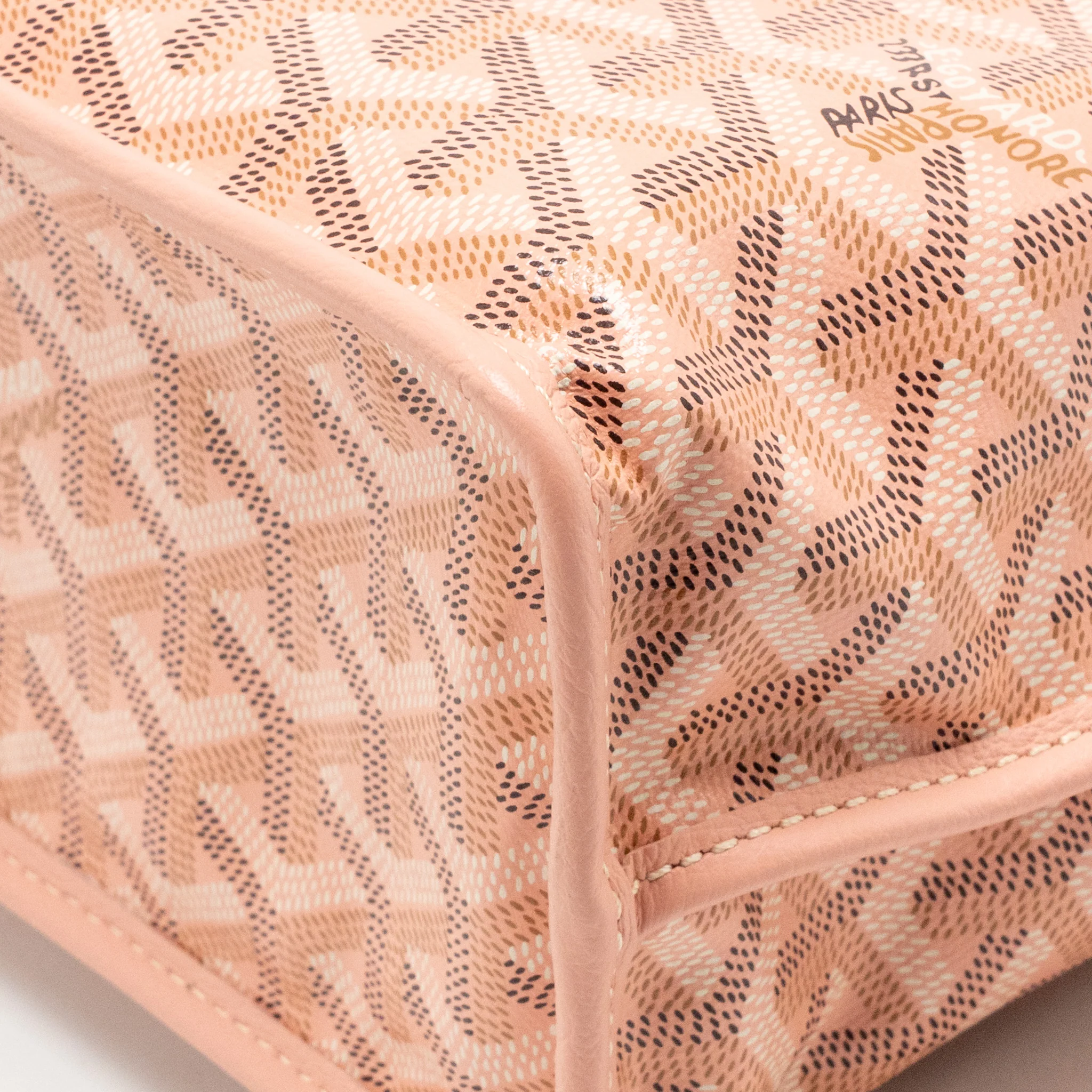 Goyard mini Anjou tote limited edition goyardine canvas rose poudre SHW - Image 10