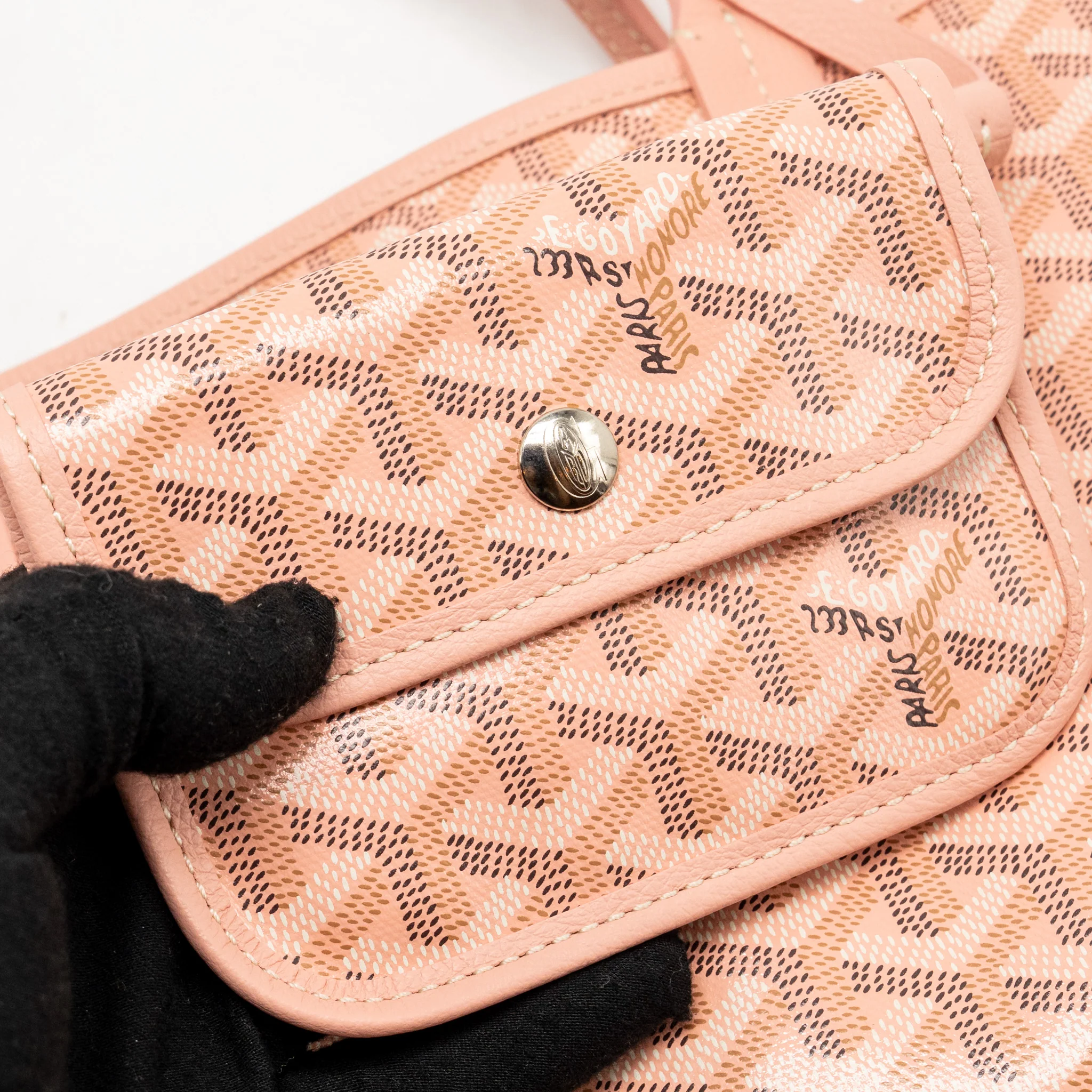 Goyard mini Anjou tote limited edition goyardine canvas rose poudre SHW - Image 13