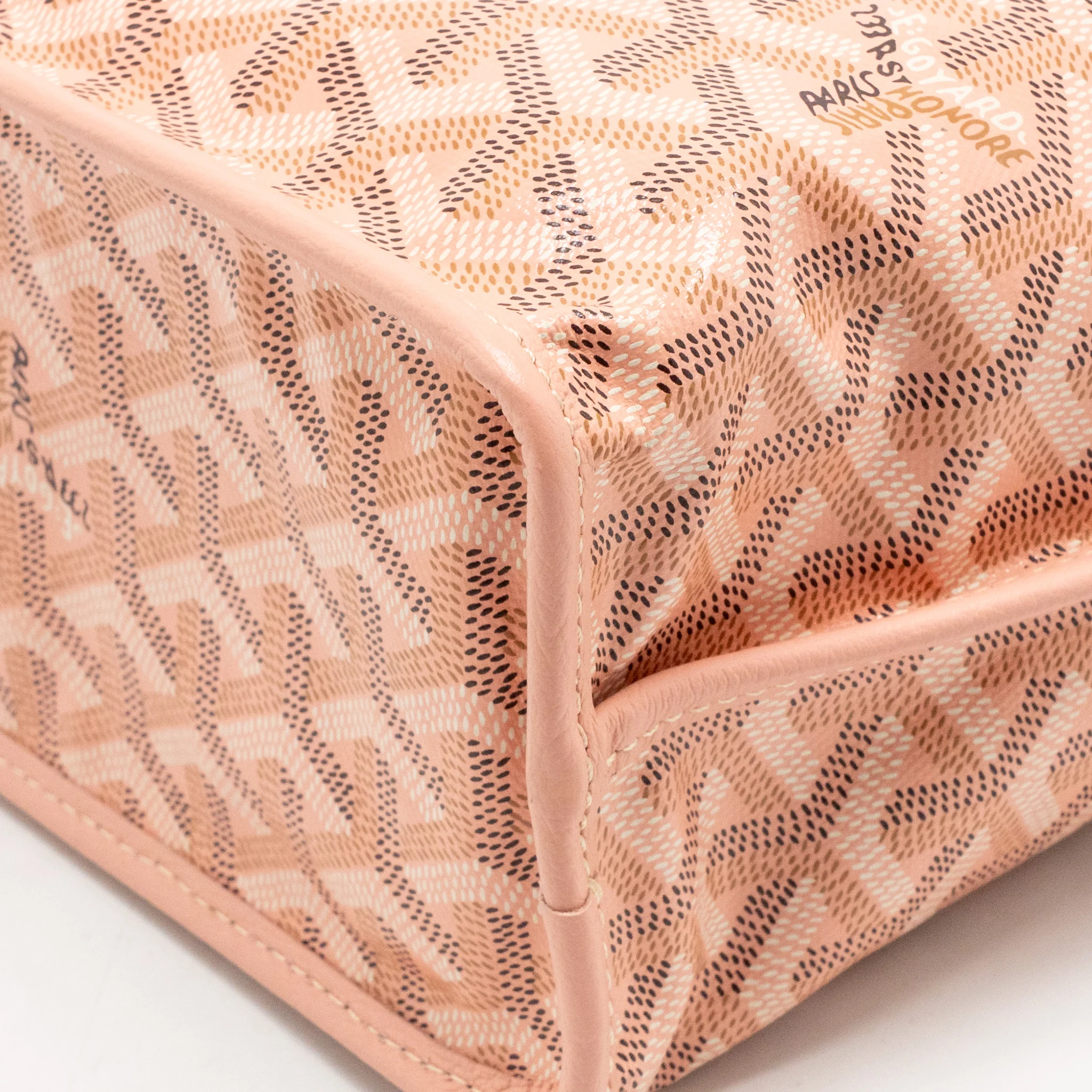 Goyard mini Anjou tote limited edition goyardine canvas rose poudre SHW - Image 8