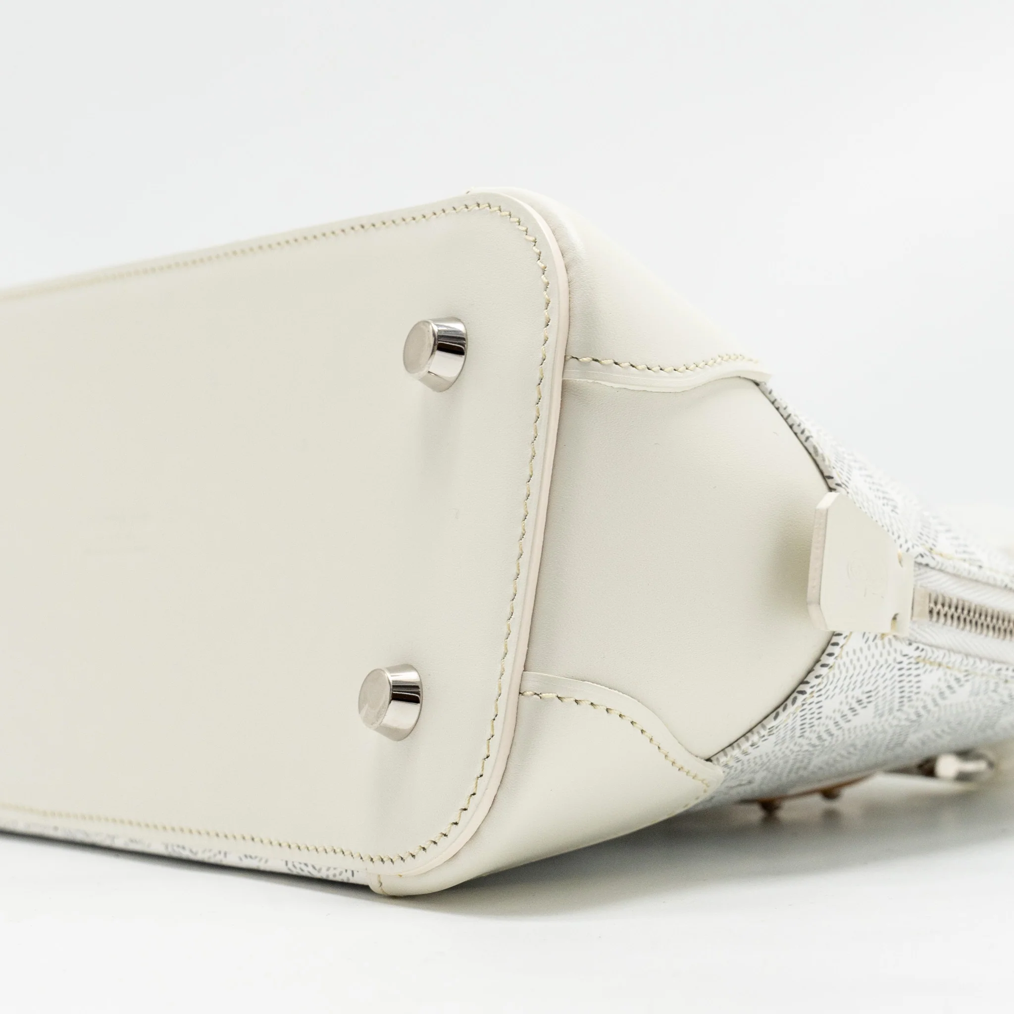 Goyard Mini Vendome Mini Bag Goyardine Canvas/ Calfskin White SHW - Image 7