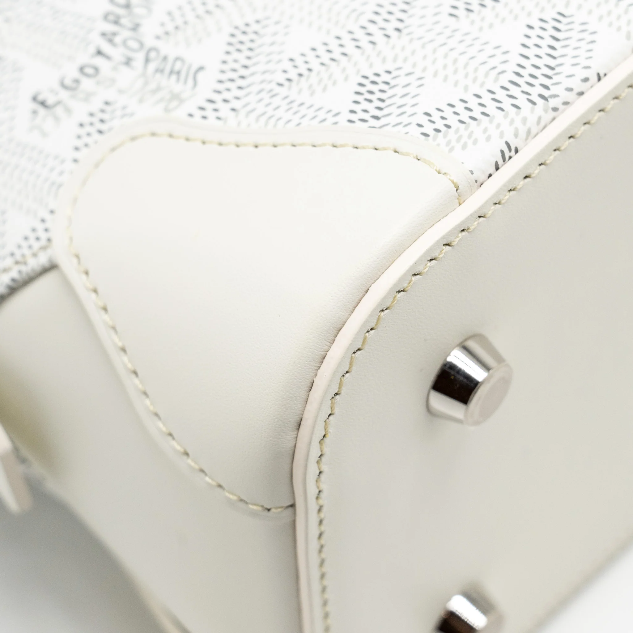 Goyard Mini Vendome Mini Bag Goyardine Canvas/ Calfskin White SHW - Image 9