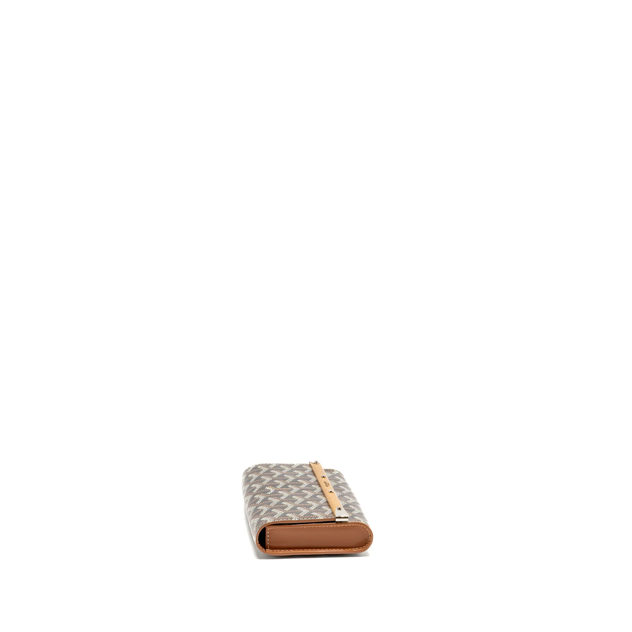 Goyard Monte Carlo Mini Case with Strap Goyardine Canvas/Leather Black/Brown SHW - Image 4