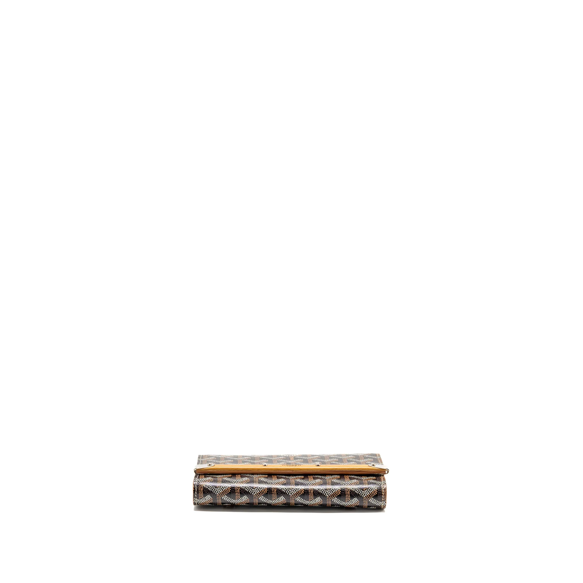 Goyard Monte Carlo Mini Case with Strap Goyardine Canvas/Leather Black/Brown SHW - Image 5