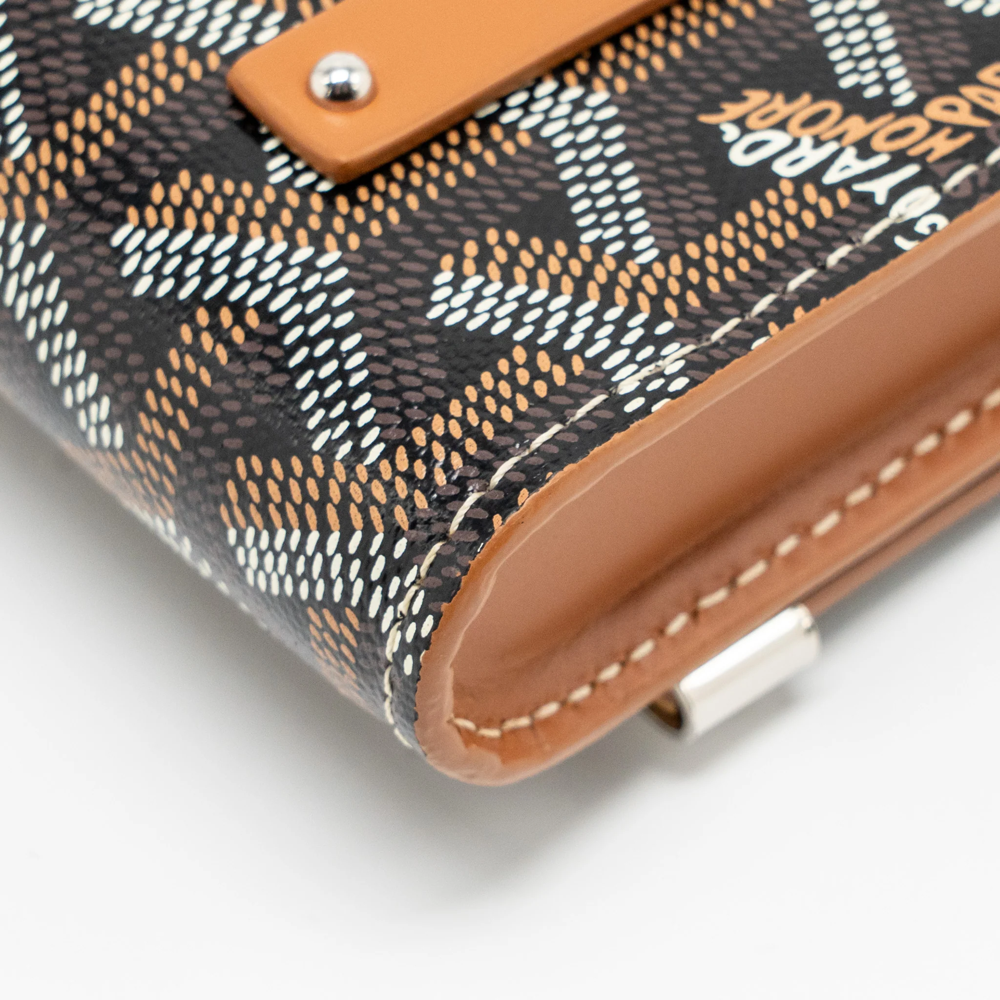 Goyard Monte Carlo Mini Case with Strap Goyardine Canvas/Leather Black/Brown SHW - Image 9