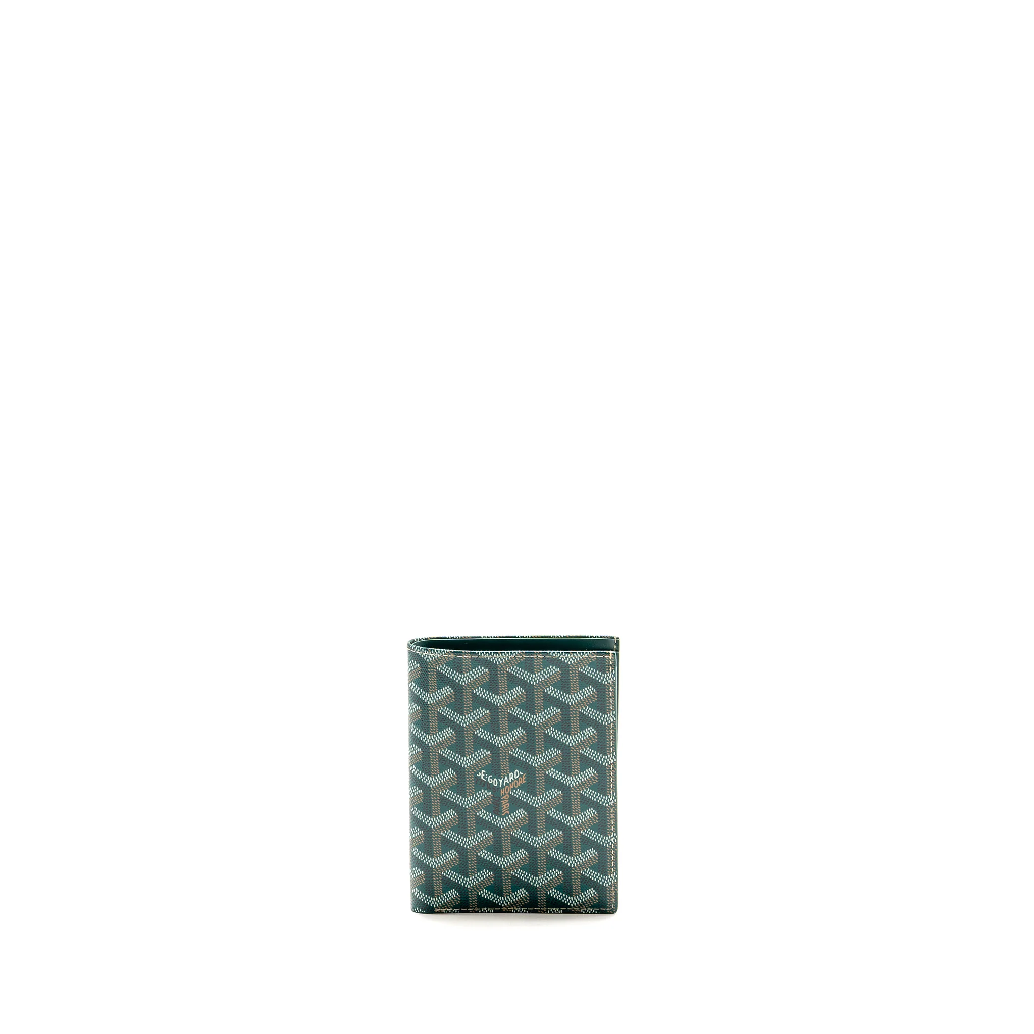 Goyard passport holder/compact wallet Goyardine canvas green