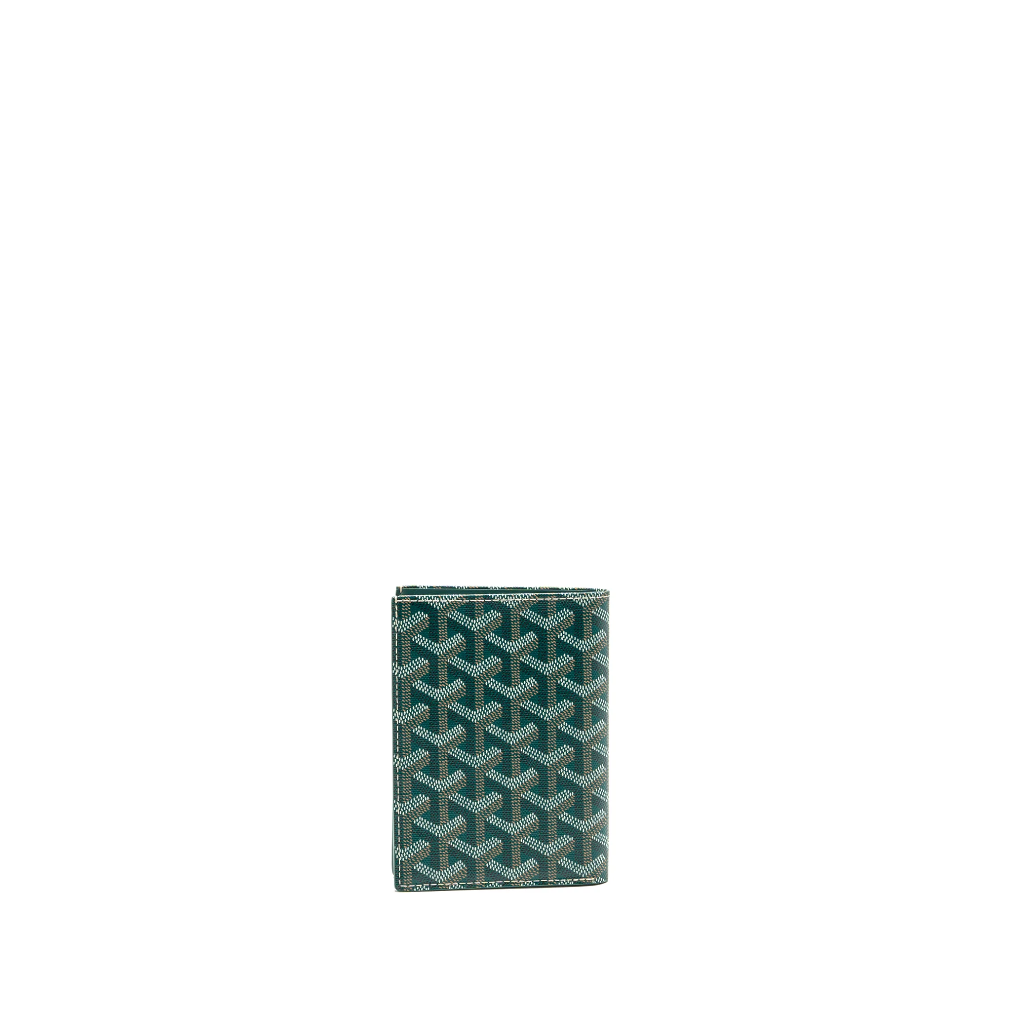 Goyard passport holder/compact wallet Goyardine canvas green - Image 2