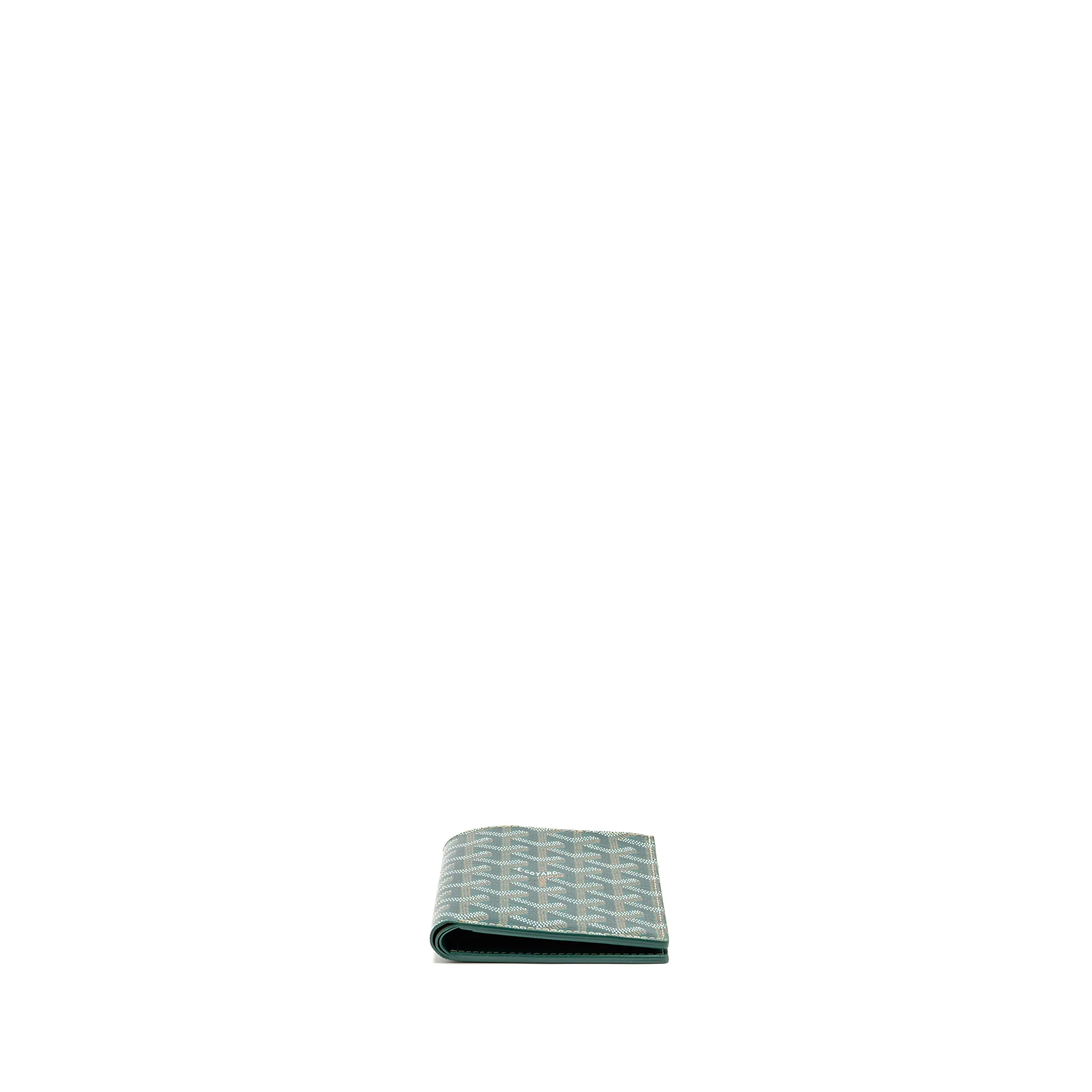 Goyard passport holder/compact wallet Goyardine canvas green - Image 3