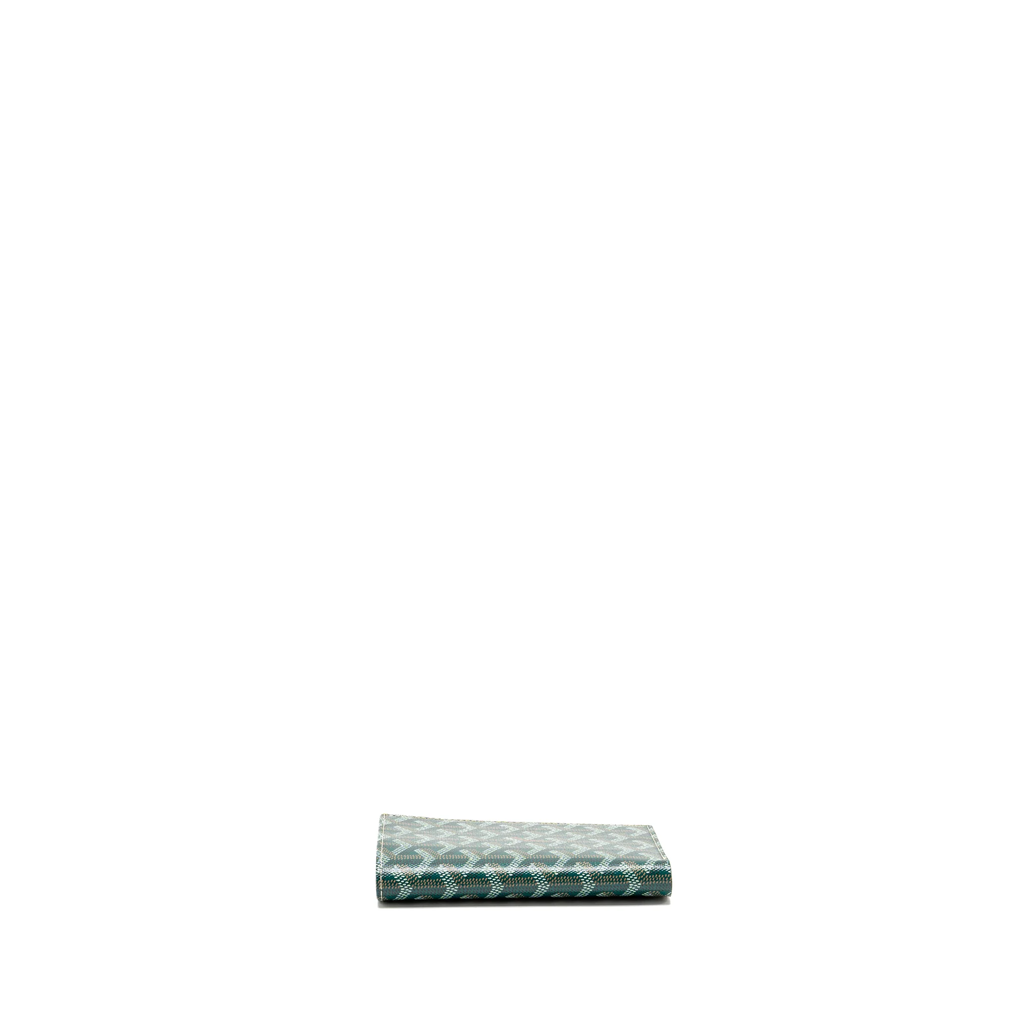 Goyard passport holder/compact wallet Goyardine canvas green - Image 6