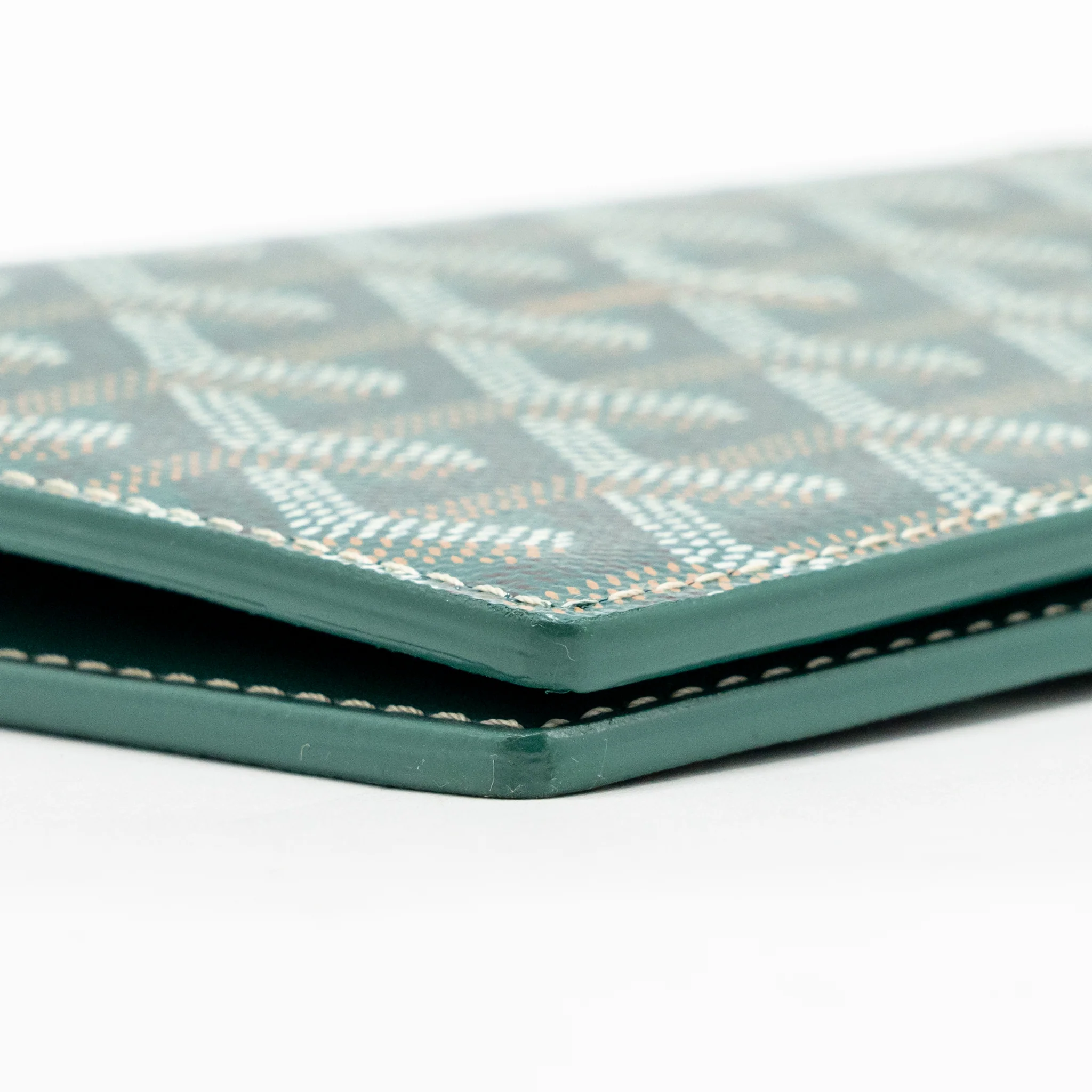 Goyard passport holder/compact wallet Goyardine canvas green - Image 7